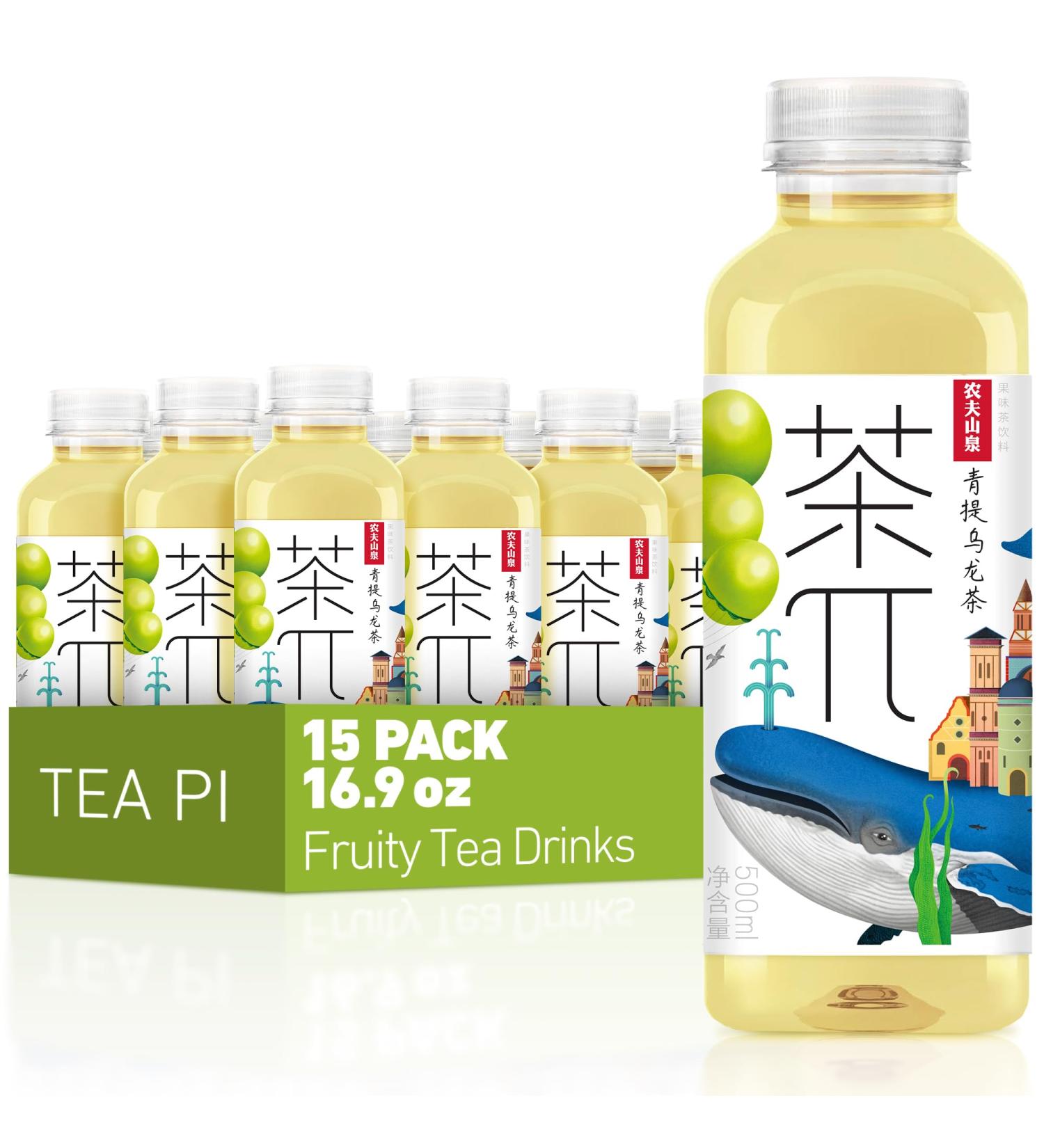 Tea PI Iced Tea Oolong Tea Green Grape Sweet Iced Fruit Tea Bottles Real Juice -16.9 fl oz 500mL 15 Pack - Buy Online on GoSupps.com