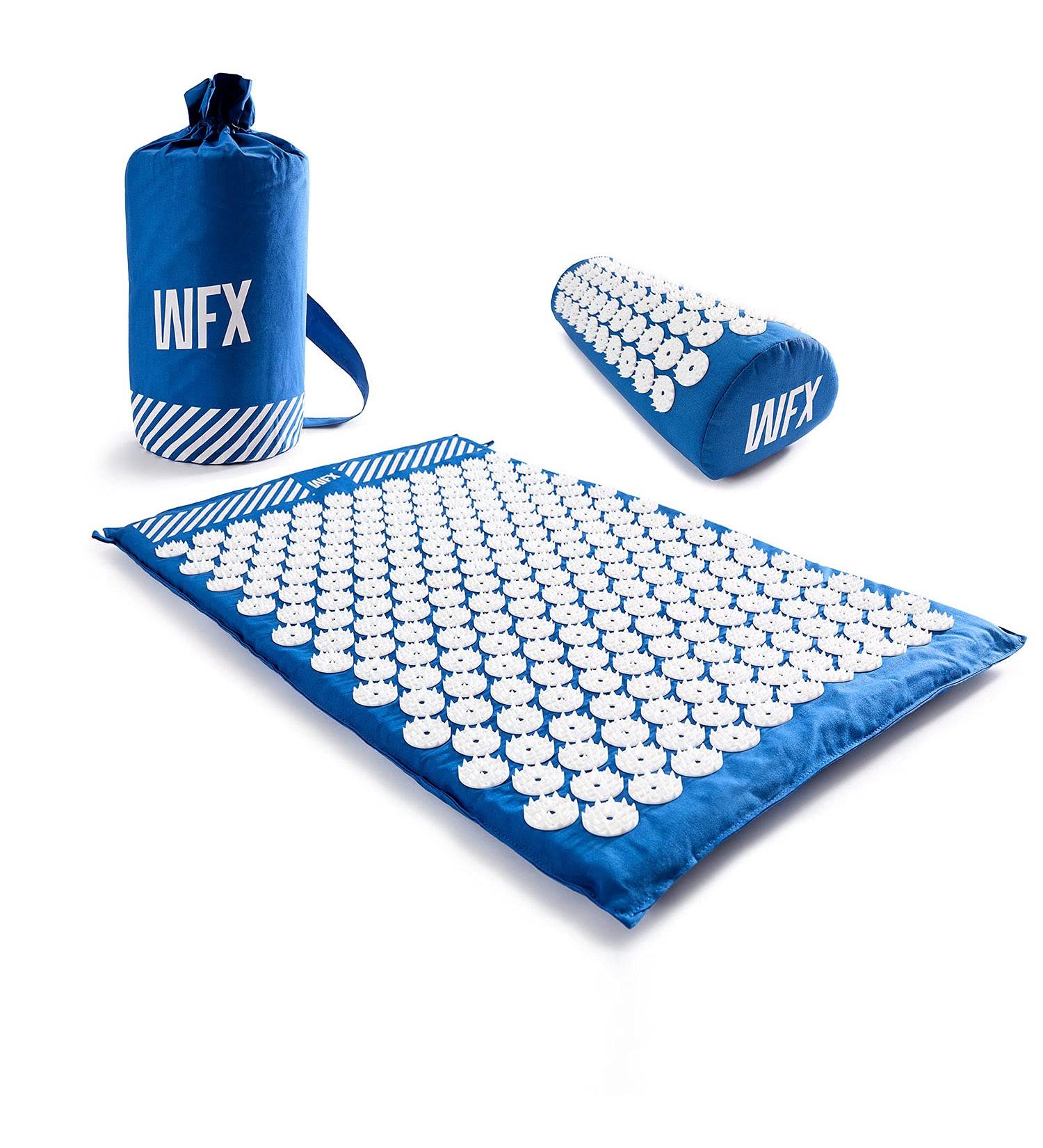 Buy Doyoufitness Acupressure Mat & Pillow Set | 66x40cm | Pain Relief Relaxation & Meditation | Blue | International Shipping Available - Buy Online on GoSupps.com