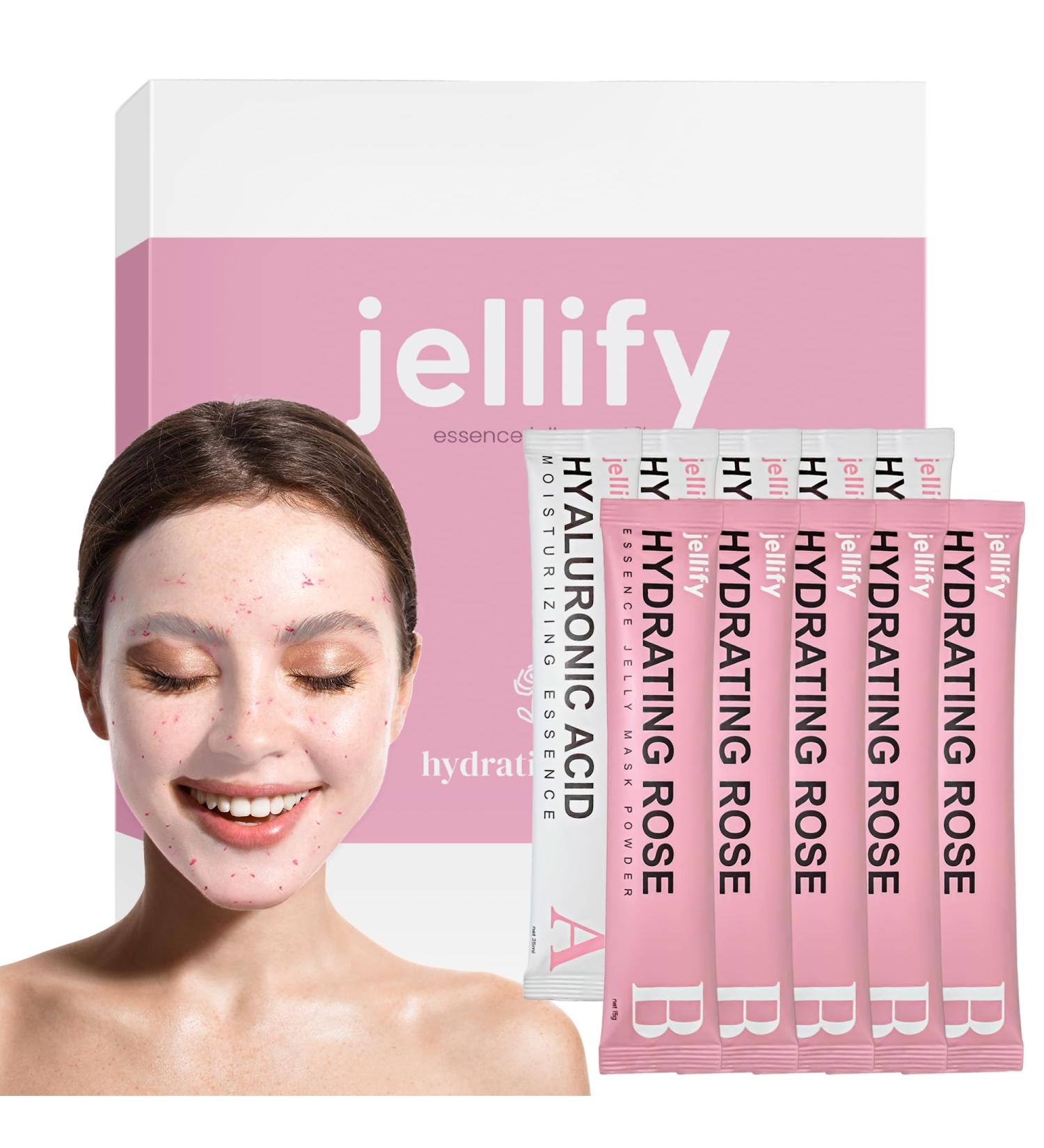 Essence Jelly Mask Hydrating Rose | DIY Peel-Off Facial Treatment with Hyaluronic Acid & Niacinamide | Home Spa Skin Care - Buy Online on GoSupps.com