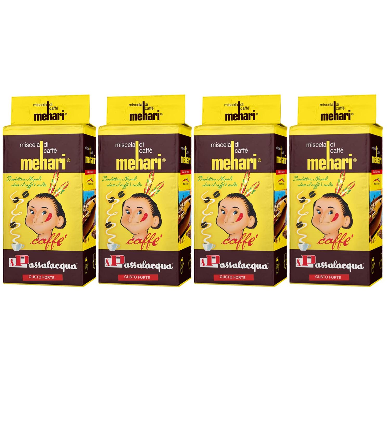 Passalacqua Lot de 4 caffes Passalacqua Mehari caffe' caf italien moulu 250 g