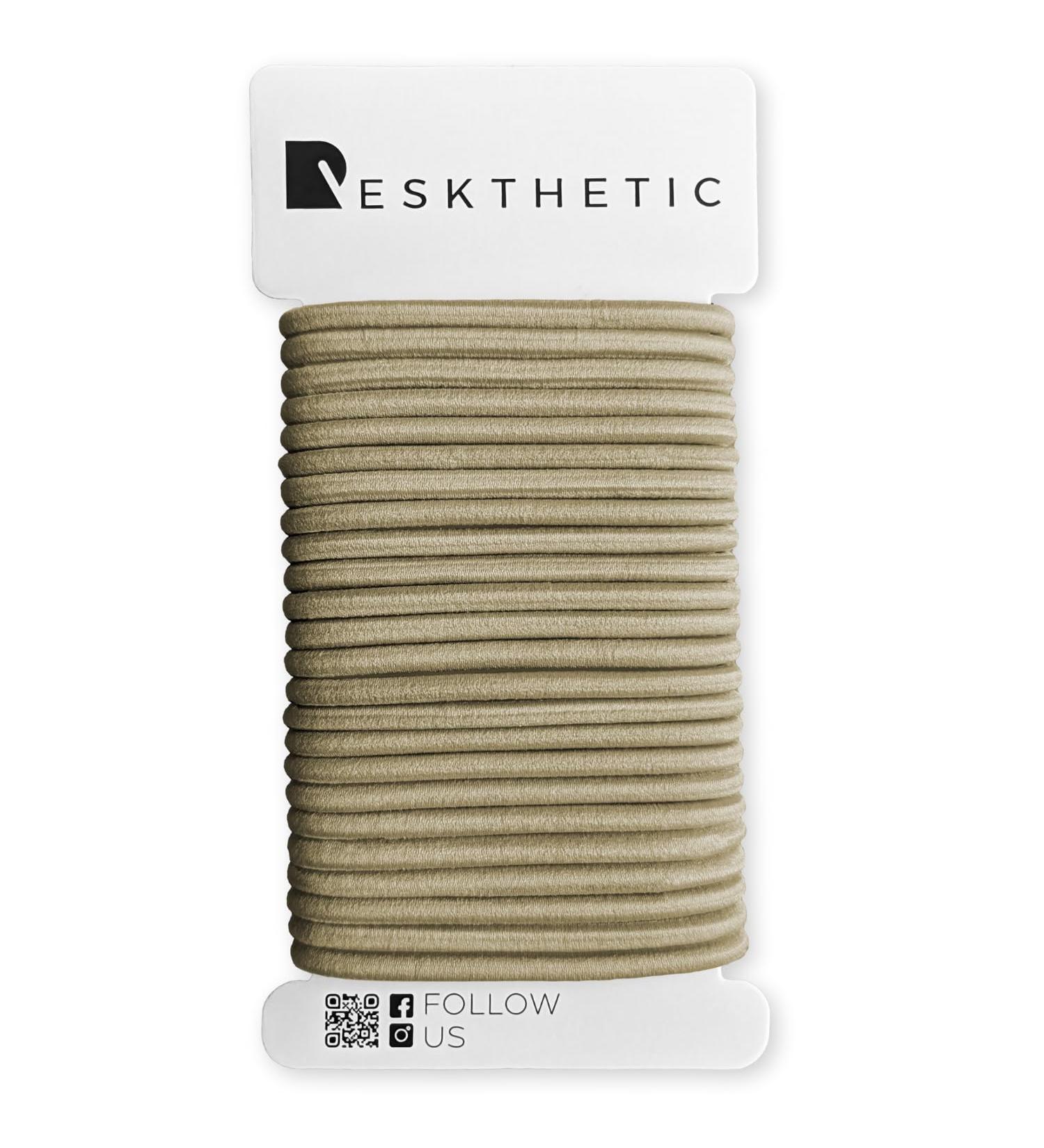 Reskthetic Hair Ties - 24 Eco-Friendly Odorless & Tearproof (4mm) - No Metal for Girls Women & Men - Perfect for Blond Hair - Buy Online on GoSupps.com