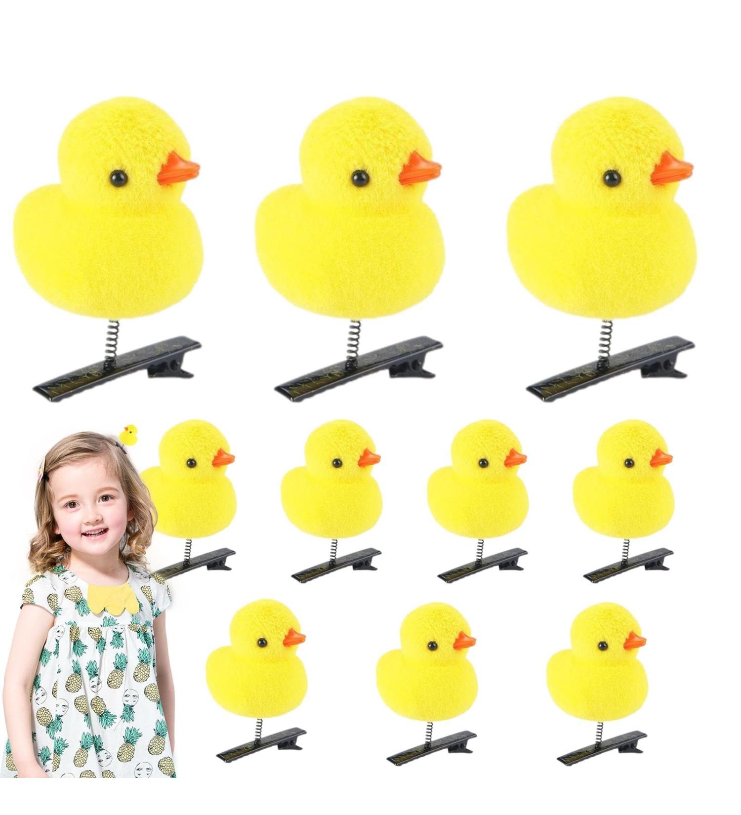 10 Duck Plush Hairpin Cute Yellow Duck Hair Clips Cartoon Duck Plush Hairpin Set - Soft Animal Hair Clips Hair Pins Fun Hair Accessories for Girls women Standard - Buy Online on GoSupps.com