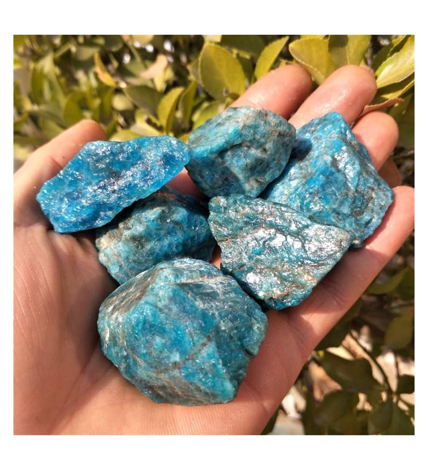 Natural Crystal Rough 500g Natural Apatite Rough Stones Blue Crystal Phosphorite Healing for Yoga Meditation Gifts - Buy Online on GoSupps.com