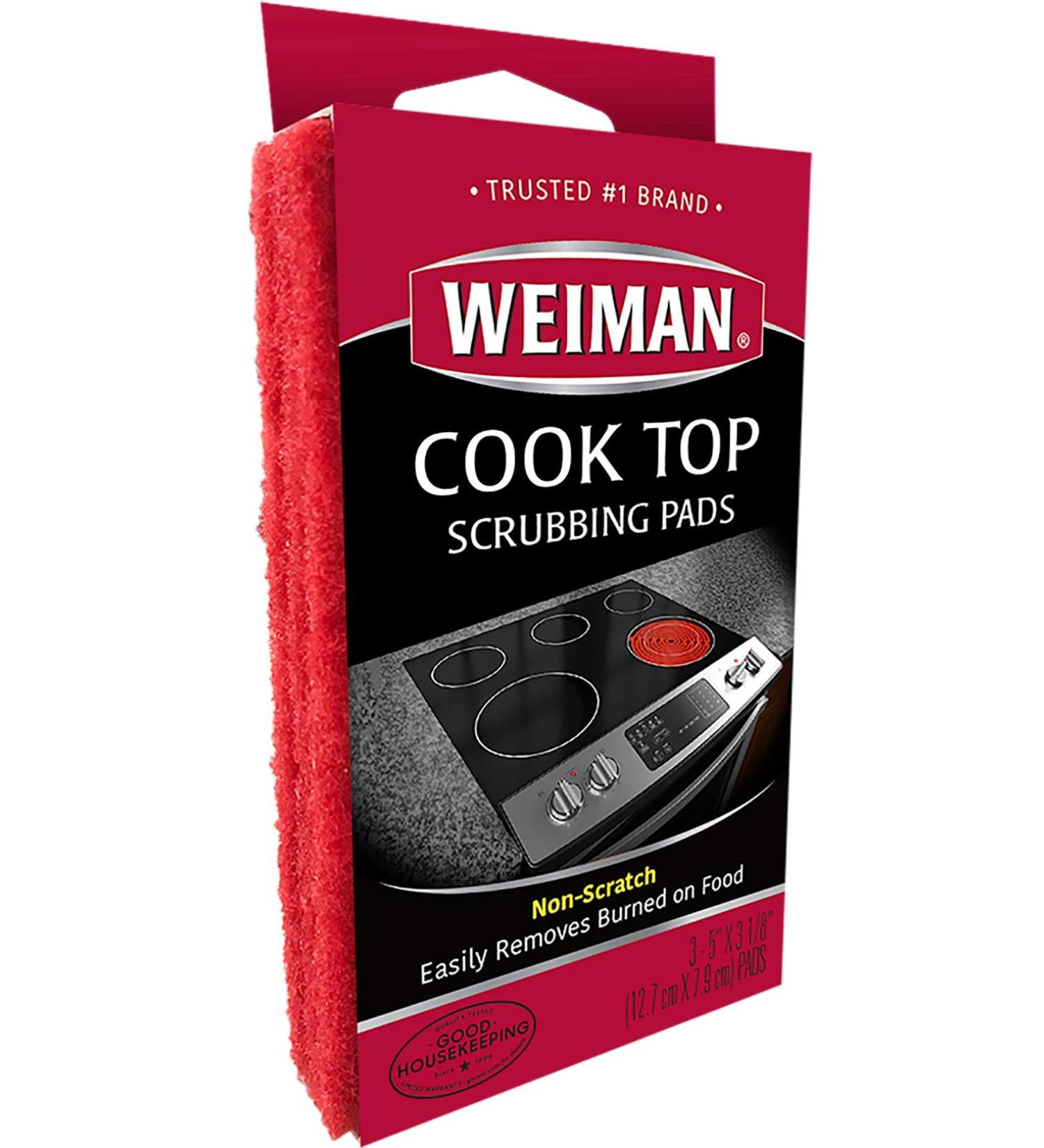 Weiman Cook Top Scrubbing Pads - 3 Reusable Pads for Smooth Top and Glass Cooktop Ranges - Buy Online on GoSupps.com