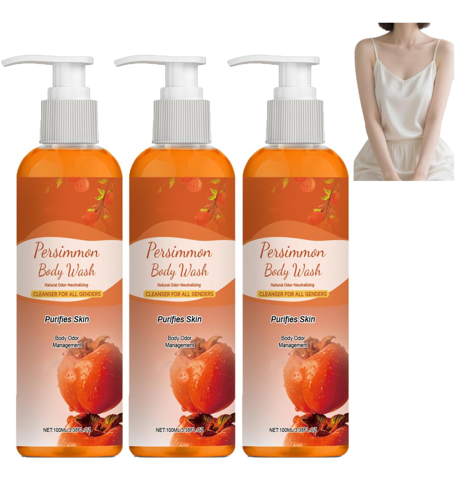  homomdy Persimmon Body Wash for a strong fragrance moisturizing deep cleanser for men and women odor eliminator for the elderly natural deodorant shower gel refreshing skin and - Buy Online on GoSupps.com