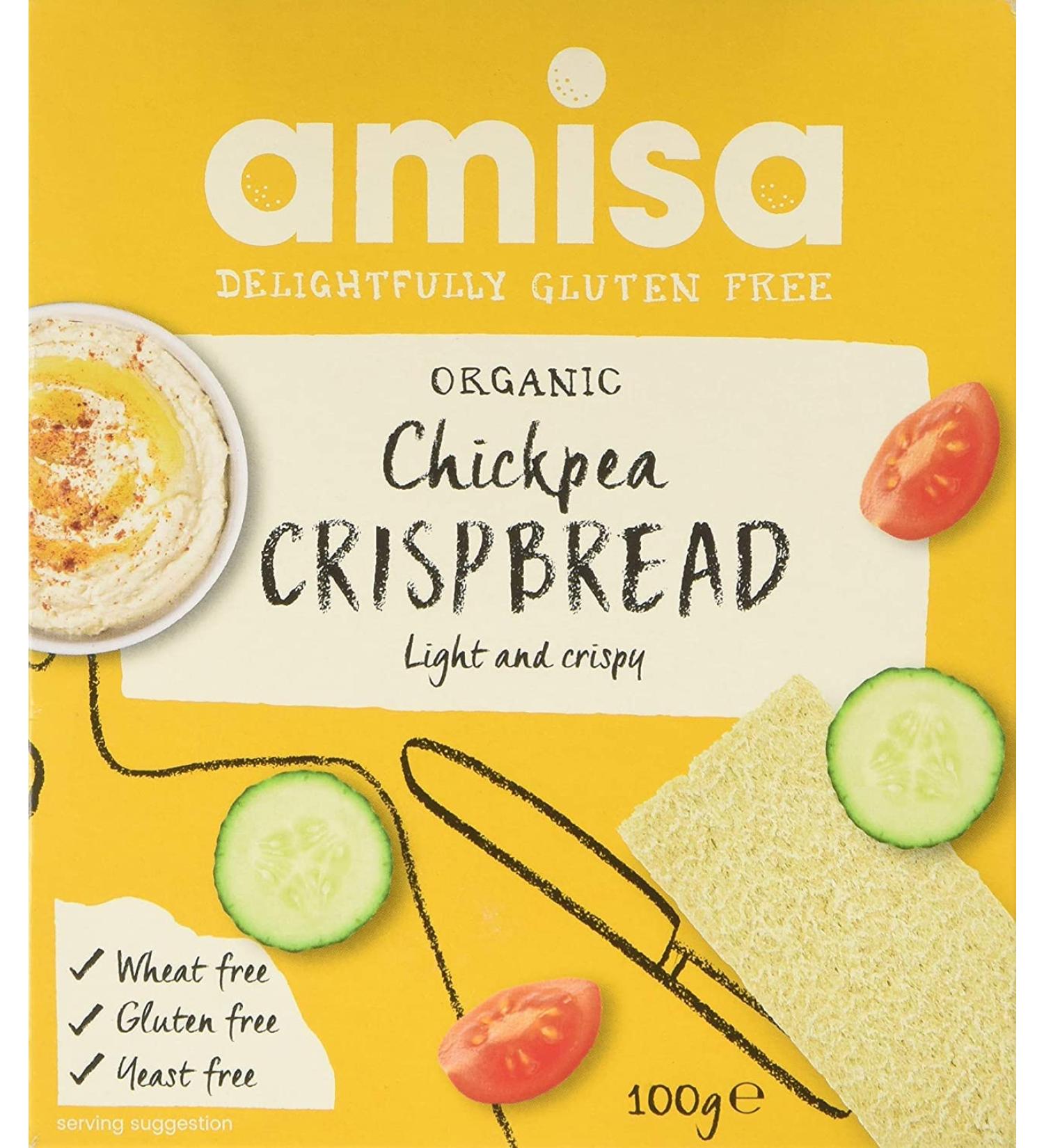 Amisa Amisa Pack of 4 bags of organic chickpea bread 100g