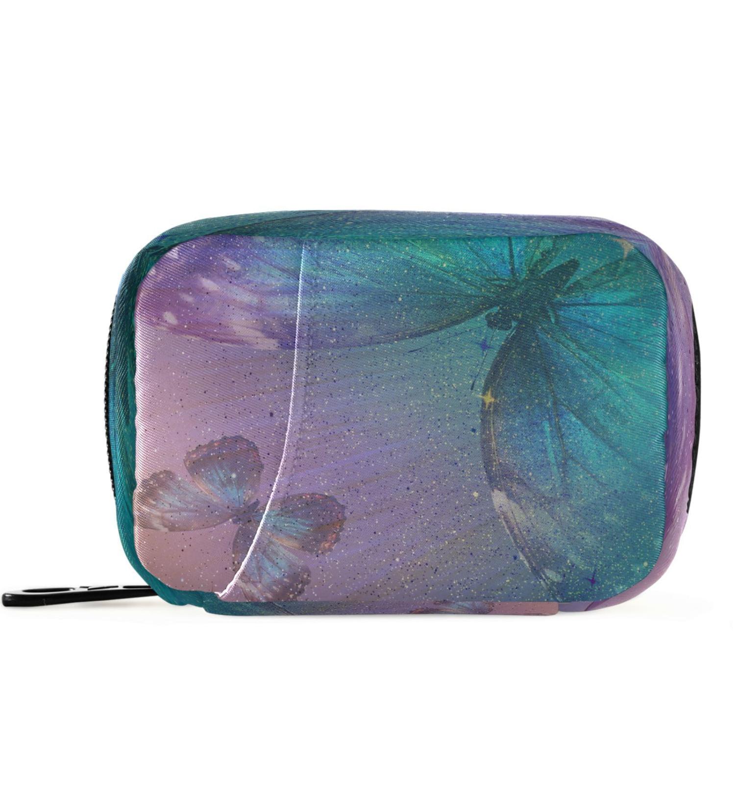 Buy Pfrewn 7 Day Pill Organizer Case - Vintage Butterfly Travel Pill Box | Portable Weekly Vitamin & Medicine Holder - Buy Online on GoSupps.com