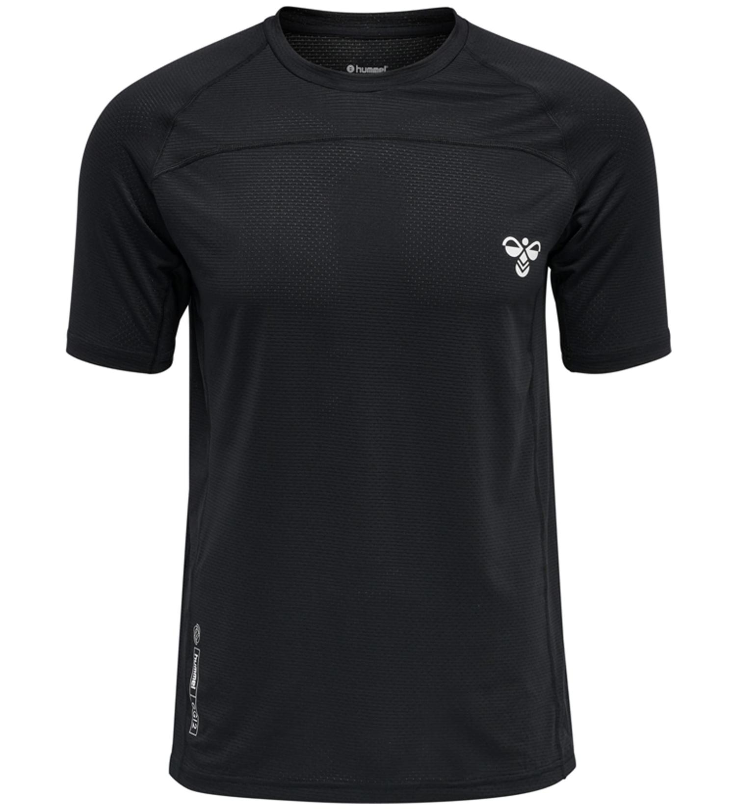 Hummel Men's Hmlgg12 Black Training Tee S/S - Stylish & Comfortable Sports T-Shirt for International Shipping - Buy Online on GoSupps.com