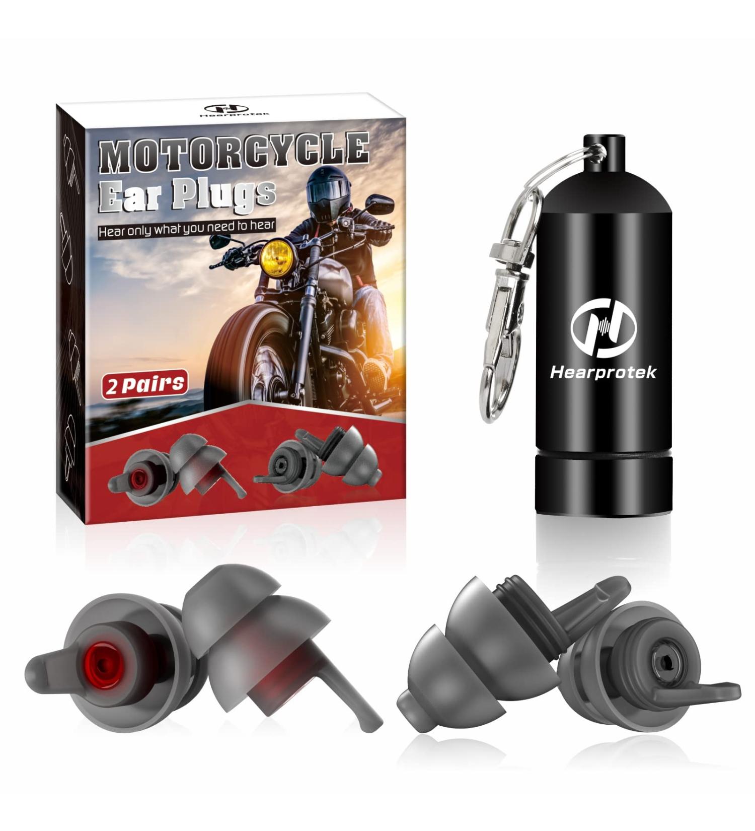 Heartrotek Motorcycle Earplugs - 2 Pairs Reusable Soft Ear Protection for Wind Noise Reduction | Ideal for Motorcycling Tours Concerts & Travel - Buy Online on GoSupps.com