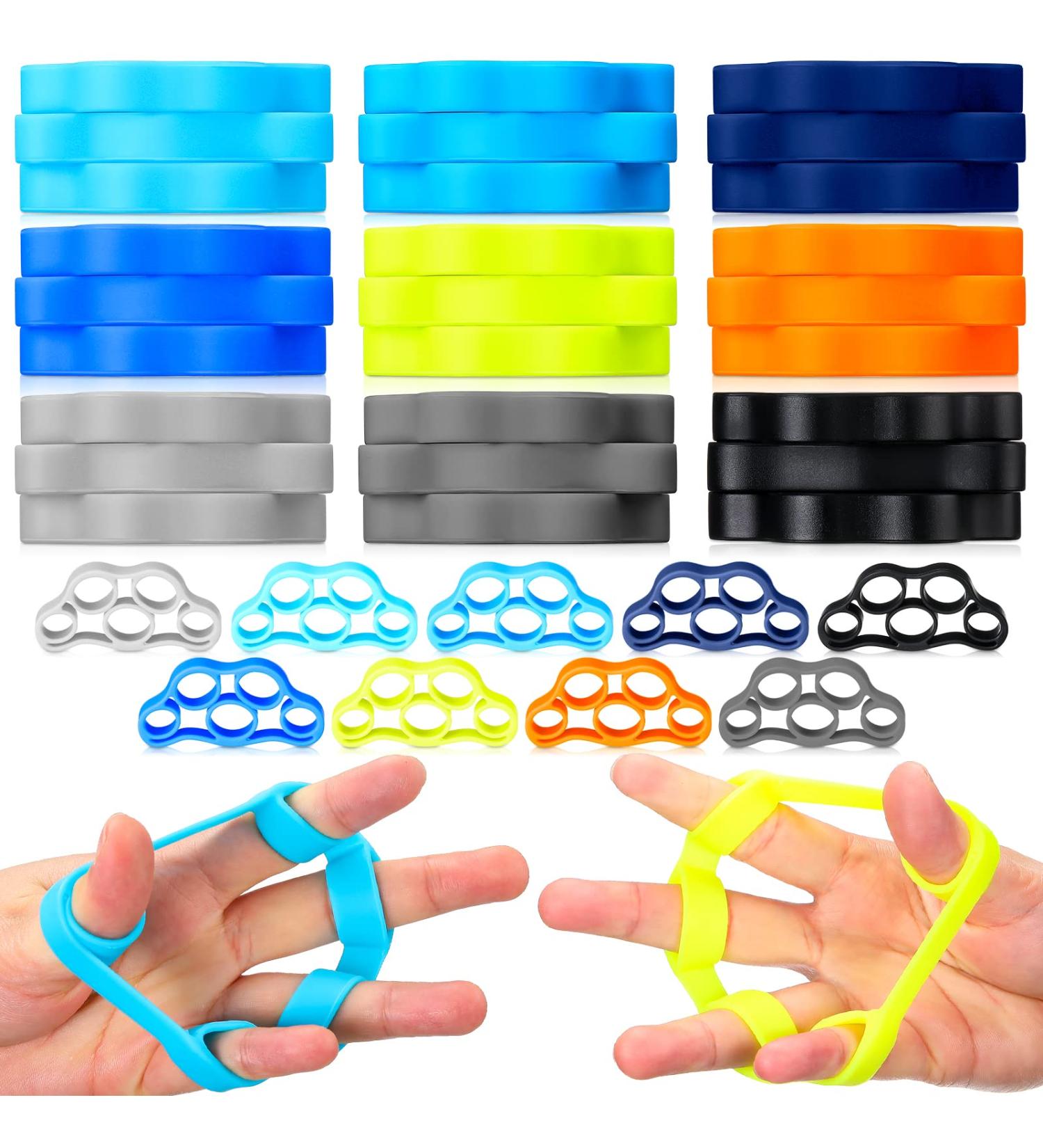 Estune 27 Pack Finger Strengthener Set - Hand Exercisers for Grip Strength, Tennis Elbow Rehab, Climbing - 9 Colors Finger Exerciser for Wrist Pain Relief - Buy Online on GoSupps.com