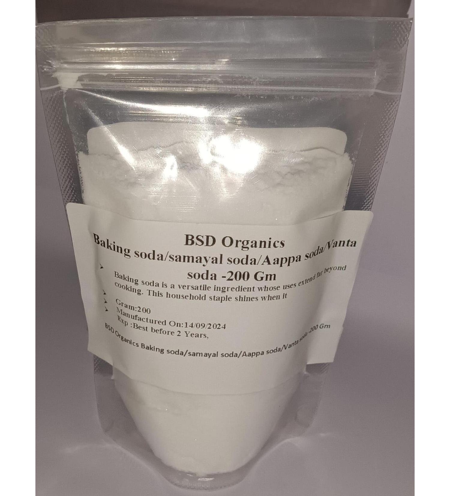 BSD Organics Baking soda/samayal soda/Aappa soda/Vanta soda -50 Gm / 1.76 Oz
