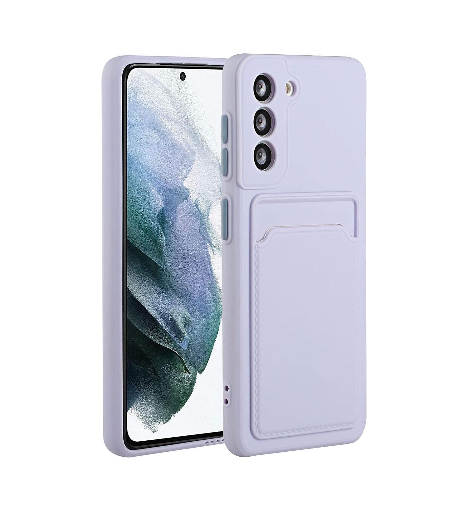 Tivenfezk Nadoli Silicone Case for Samsung Galaxy A34 5G - Ultra Thin Shockproof Wallet TPU Cover with Credit Card Holder in Purple - Buy Online on GoSupps.com