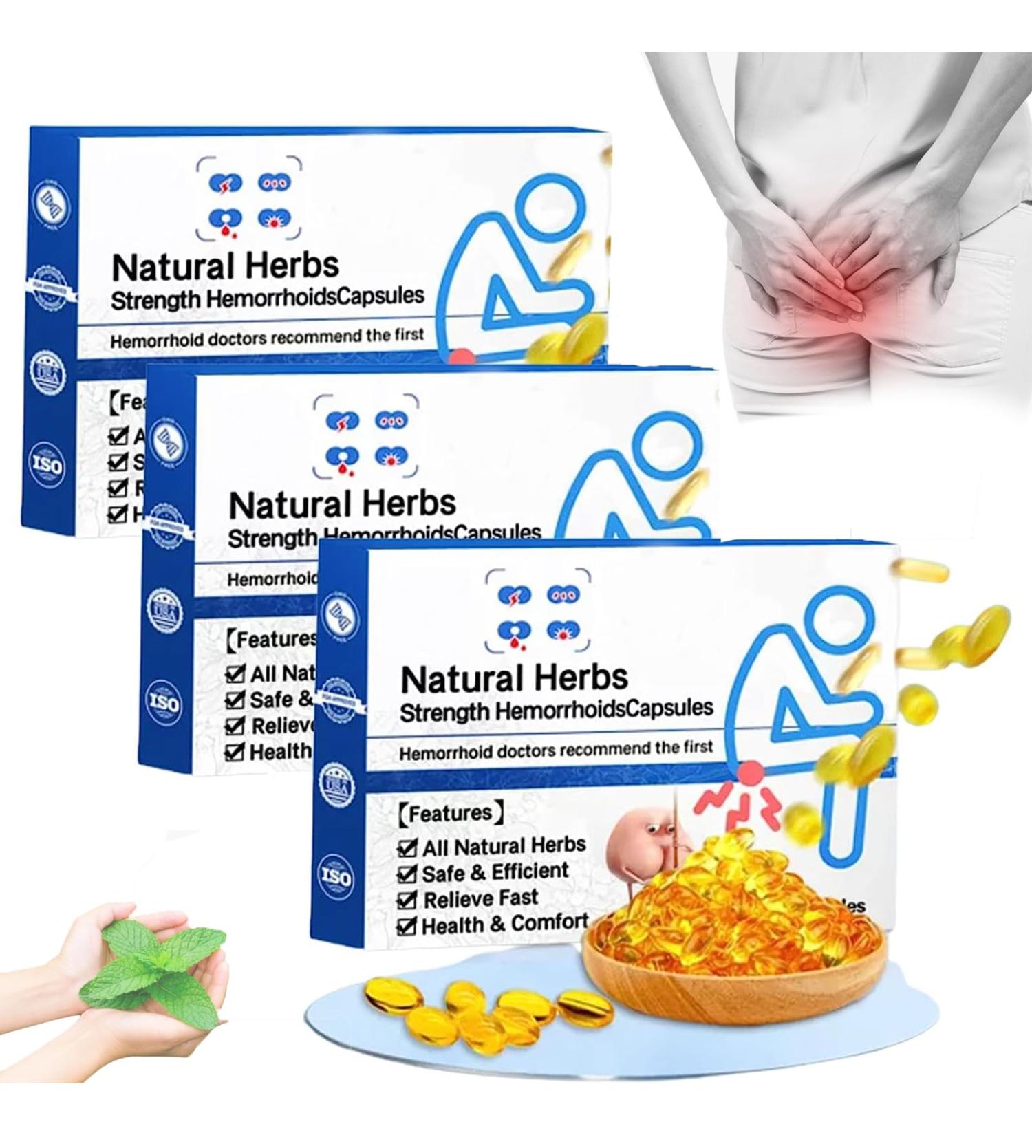 G-SHOTOY Heca Natural Herbal Hemorrhoid Capsules - Rapid Relief for External Hemorrhoids (3 Boxes) - Buy Online on GoSupps.com