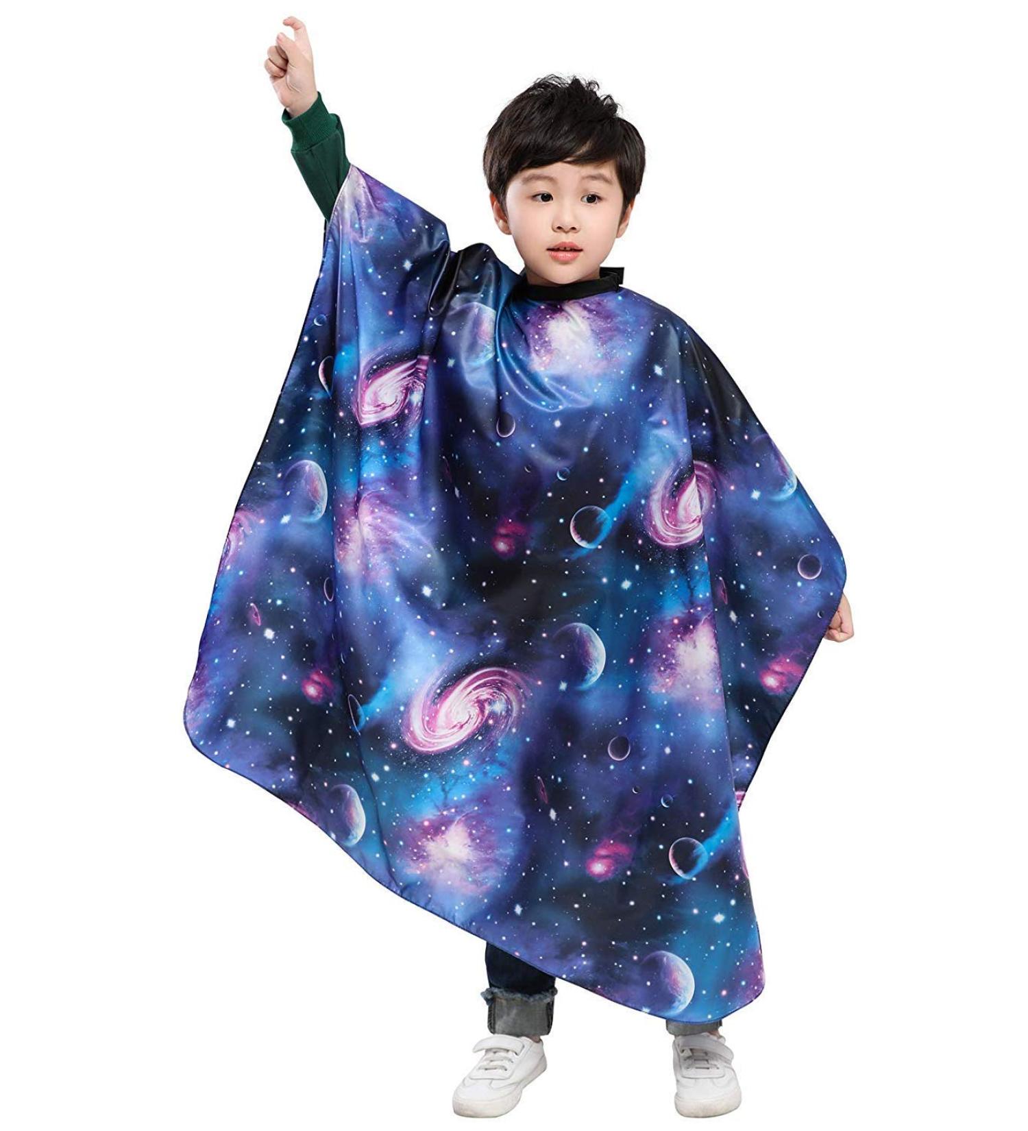 PERFEHAIR Kids Haircut Cape - Space Starry Sky Barber Cover for Hair Cutting Styling & Shampoo - International Shipping Available - Buy Online on GoSupps.com