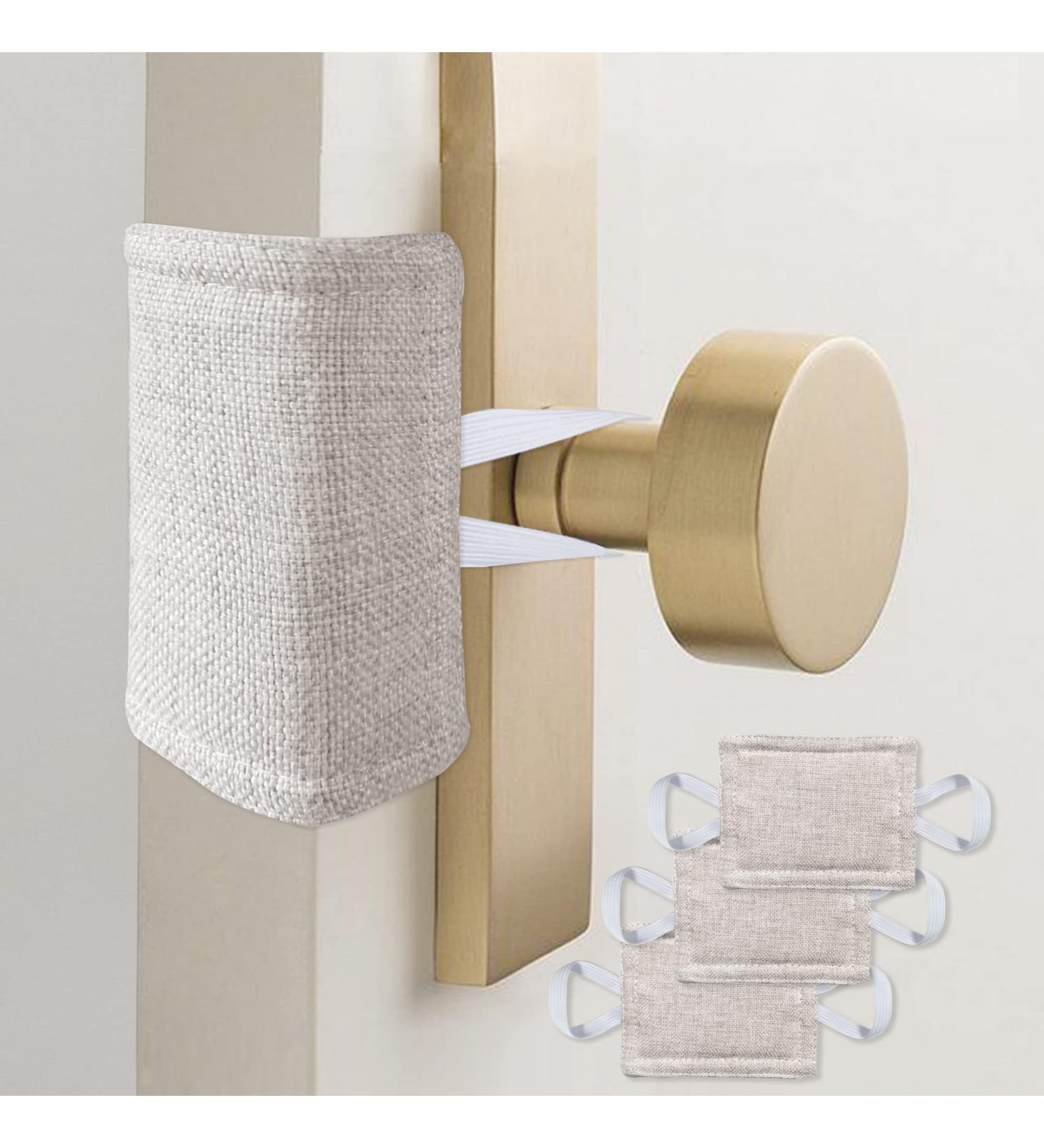 Quiet Door Closer Cushion - Nursery Door Silencer for Baby and Toddler Safety - 4 x 3 Inches Natural Colored (Pack of 3) - Buy Online on GoSupps.com