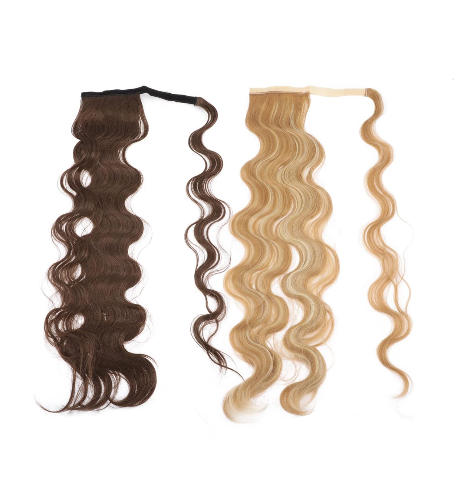 Buy Lurrose Wavy Wigs & Curly Ponytail Extensions - 2PCs Heat Resistant Clip-in Hairpieces for Women - Buy Online on GoSupps.com