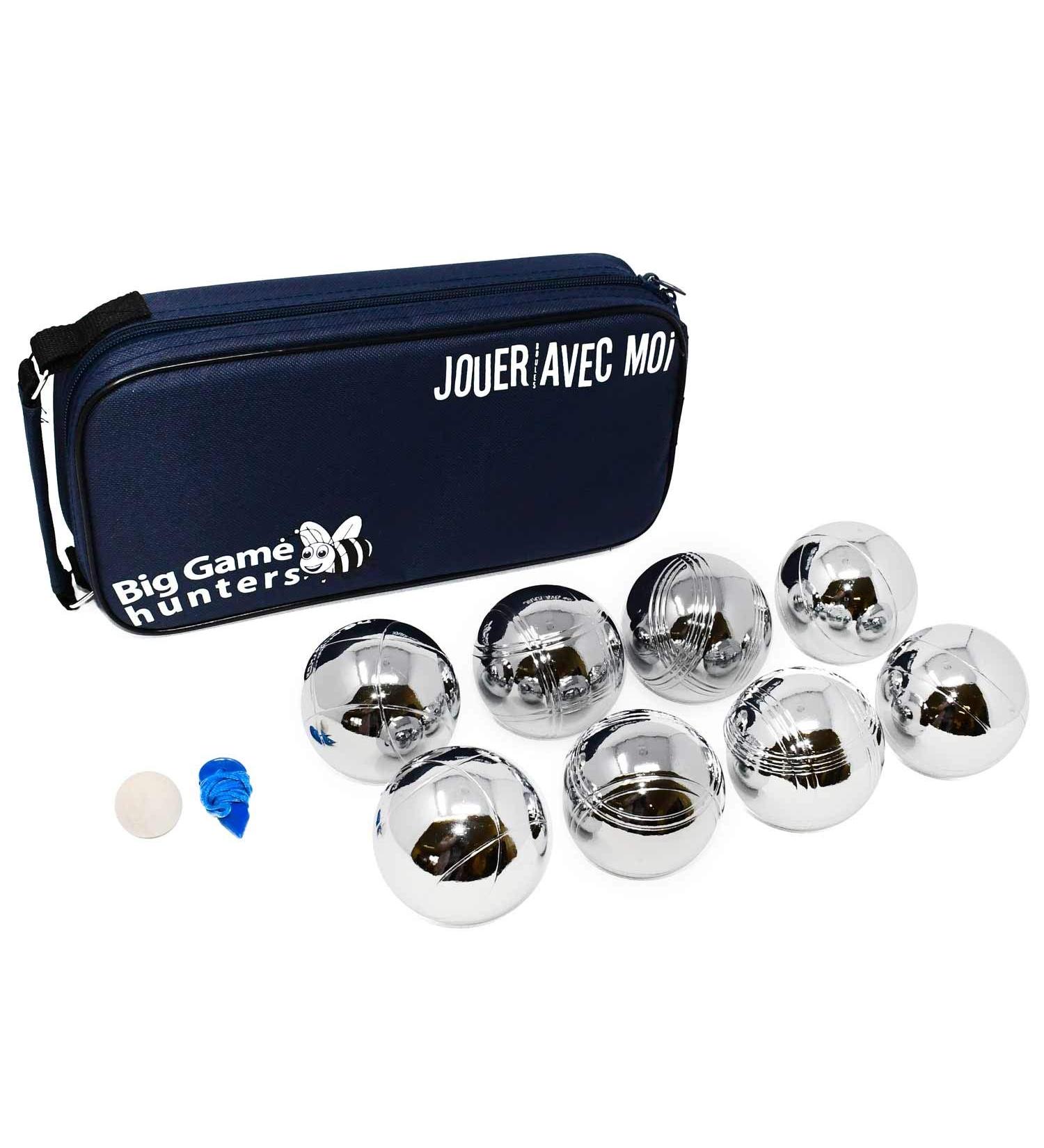 Big Game Hunters 8 Boules Set - Rust Protected Engraved and Luxurious Canvas Carrier Bag Robust International Shipping Available - Buy Online on GoSupps.com