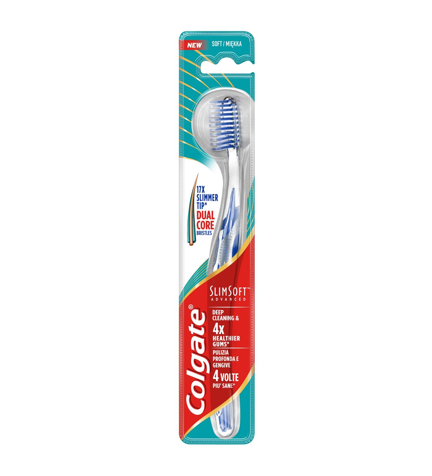 Buy Colgate Slim Soft Advanced Toothbrush - Ultra Soft Bristles for Gentle Cleaning | International Shipping Available - Buy Online on GoSupps.com