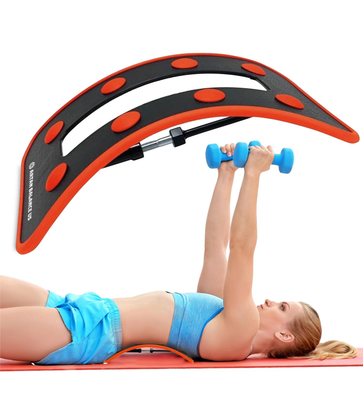 Adjustable Back Stretcher for Lower Back Pain Relief | Back Cracker for Sciatica & Herniated Disc | Lumbar Stretcher - Max 220 lbs Capacity - Buy Online on GoSupps.com