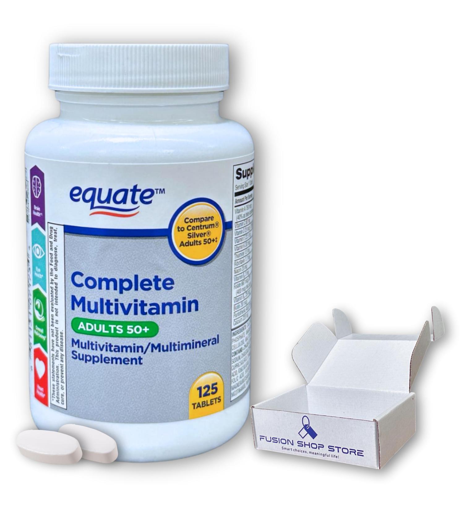 Multivitamin/Multimineral Supplement Tablets for Adults 50+ 125 Count (Pack of 1) Boxed by Fusion Shop Store - Buy Online on GoSupps.com
