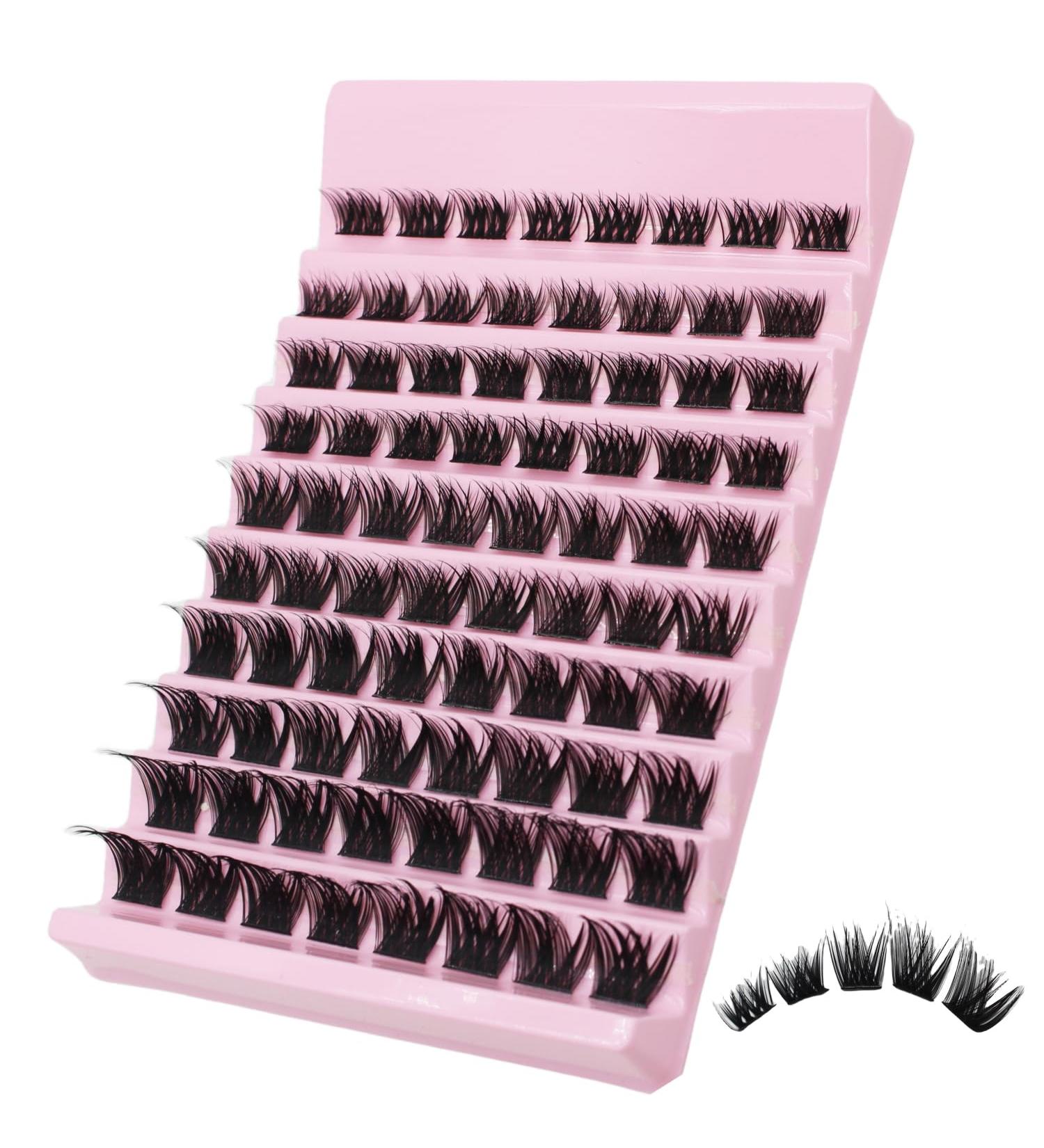 Selawasty 80pcs DIY Eyelash Extensions Clusters D Curl Mega Volume Individual Lashes - Wispy Lashes Cluster for At-Home Use (S8-D-8-16MIX) - Buy Online on GoSupps.com