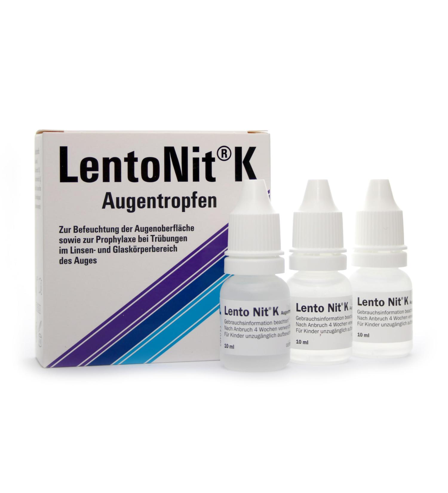 Buy Lento Nit K Eye Drops - 3-Seat Pack for Eye Moisturizing & Prophylaxis | 30ml Solution - International Shipping Available - Buy Online on GoSupps.com