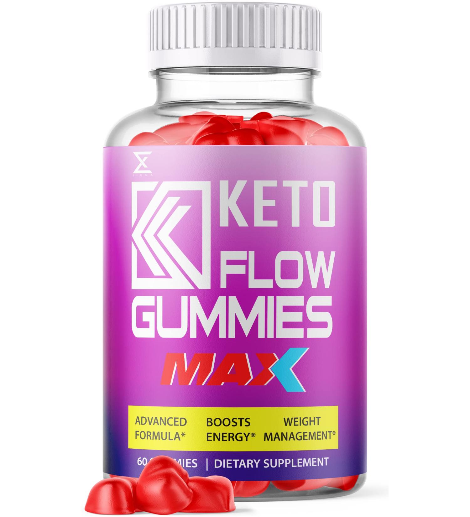 Keto Flow ACV Gummies Max 3000mg - 60 Keto Gummy Bears for Keto Flow Support - Buy Online on GoSupps.com
