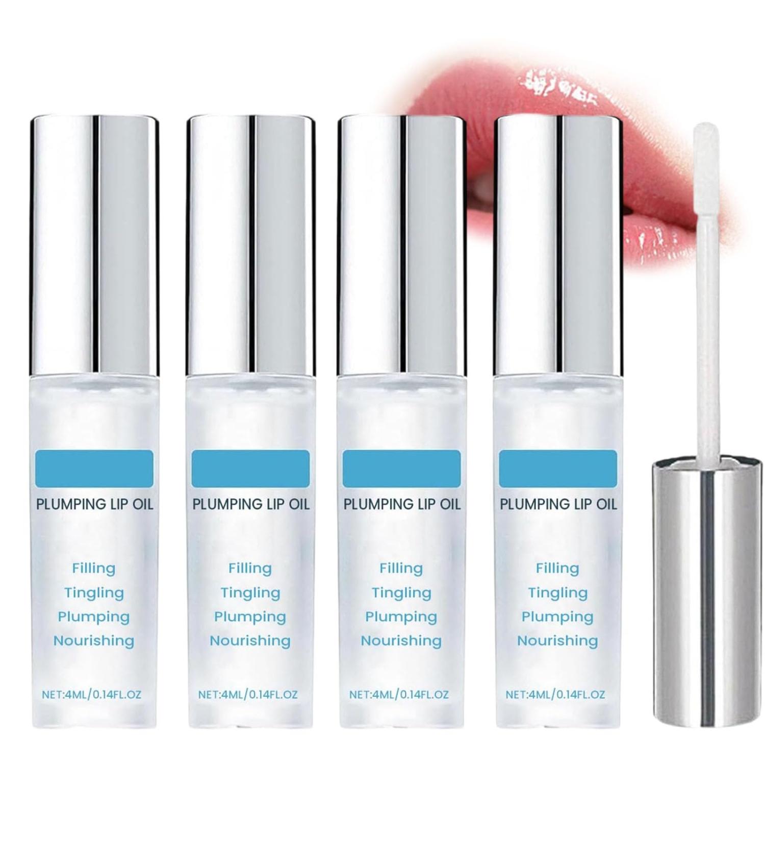 JIAOY Spicule Plumping Lip Shot moisturizing plumping lip oil for longlasting hydration and care lip care for day and night lip oil 4 pieces - Buy Online on GoSupps.com
