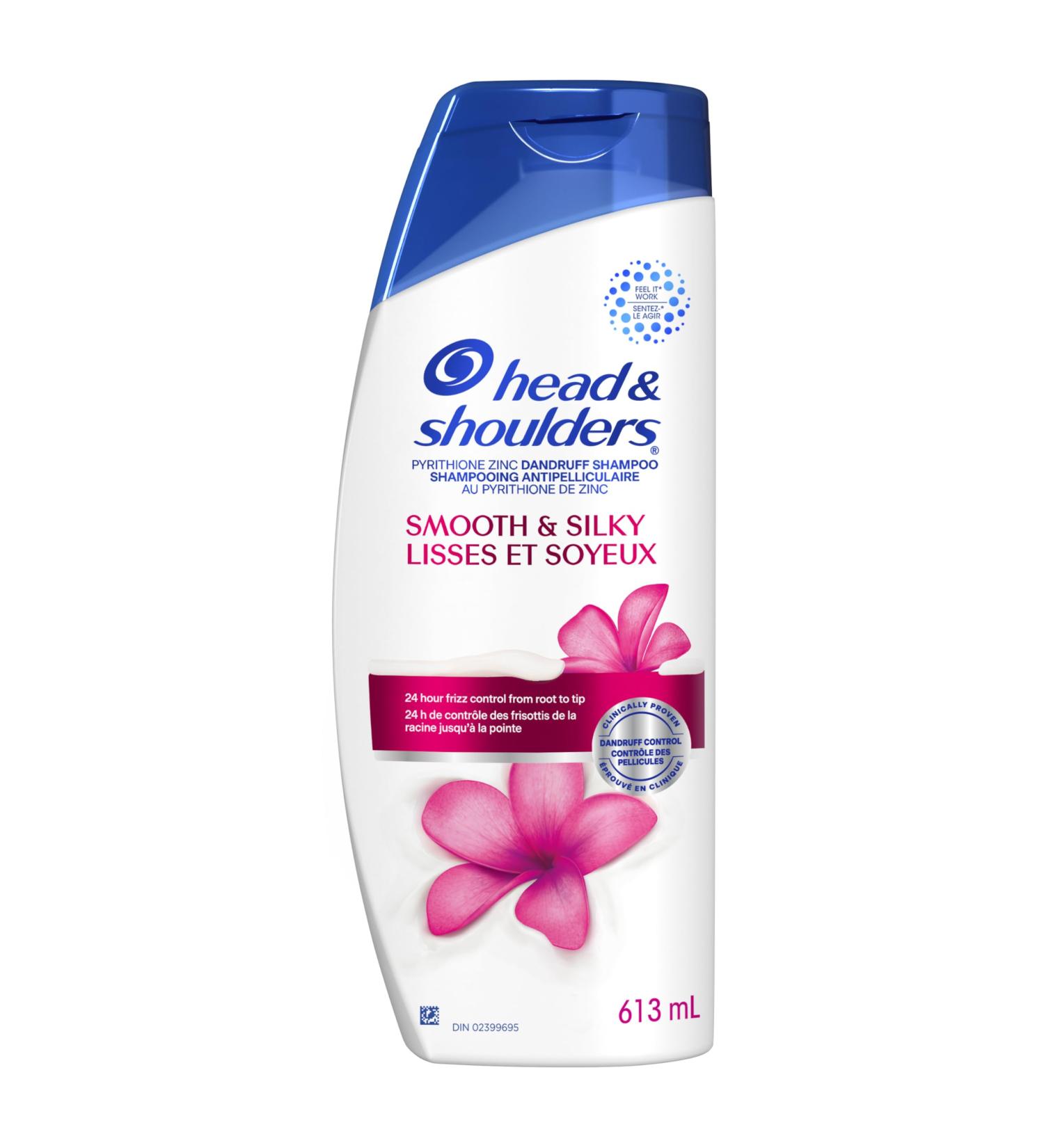 Head & Shoulders Smooth & Silky Shampoo 613ML White Blue Pink 1 NEW Version - Buy Online on GoSupps.com