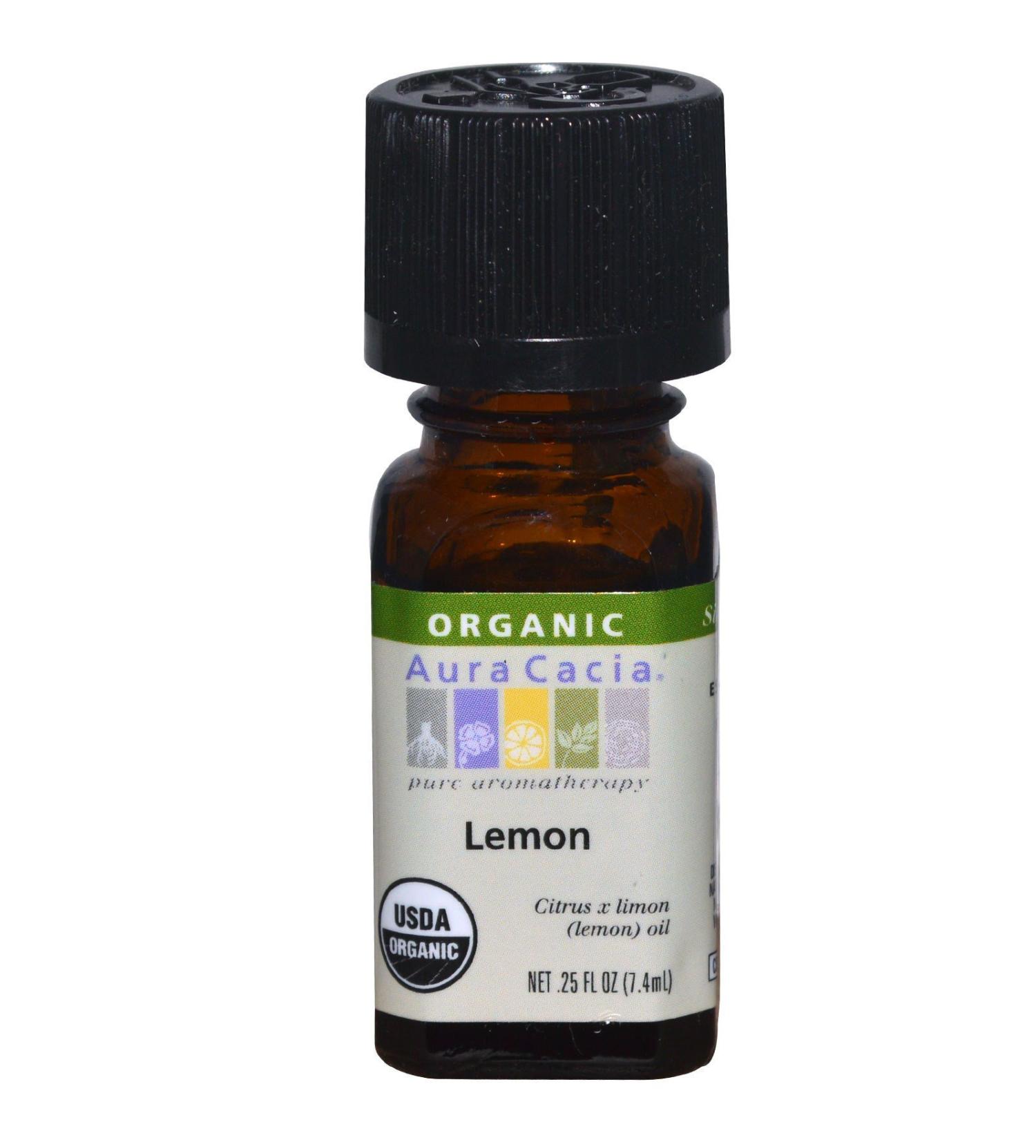 Aura Cacia Organic Lemon .25 fl oz (7.4 ml)