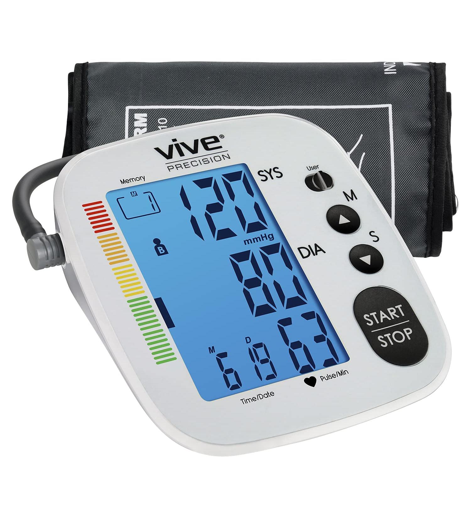 Buy Blood Pressure Monitor - Accurate Upper Arm Sphygmomanometer for Home Use | High Heart Rate Digital BP Cuff Machine - Essential for Hypertension & Pregnancy - Buy Online on GoSupps.com