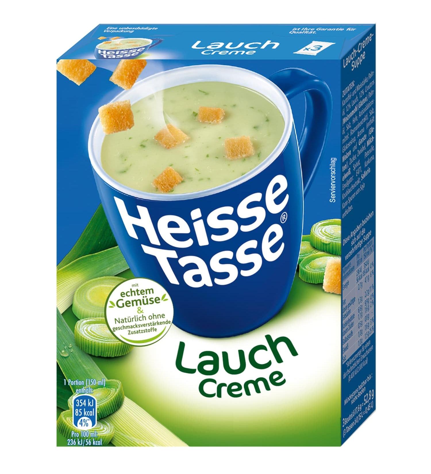 Hot Leek Cream Soup with Crispy Wrapping - 12 Pack (450ml) | Quick & Delicious Snack in 2 Minutes - Buy Online on GoSupps.com