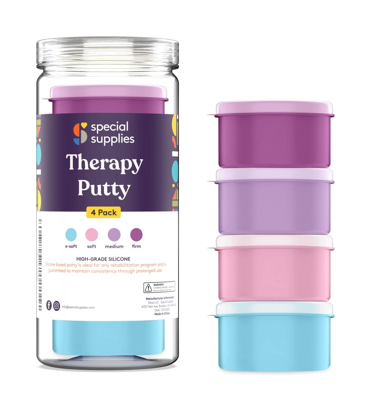 Special Supplies Therapy Putty for Kids & Adults | Resistive Hand Exercise Kit | 4 Strengths 3 Oz Each for Stress Relief & Rehabilitation - Buy Online on GoSupps.com