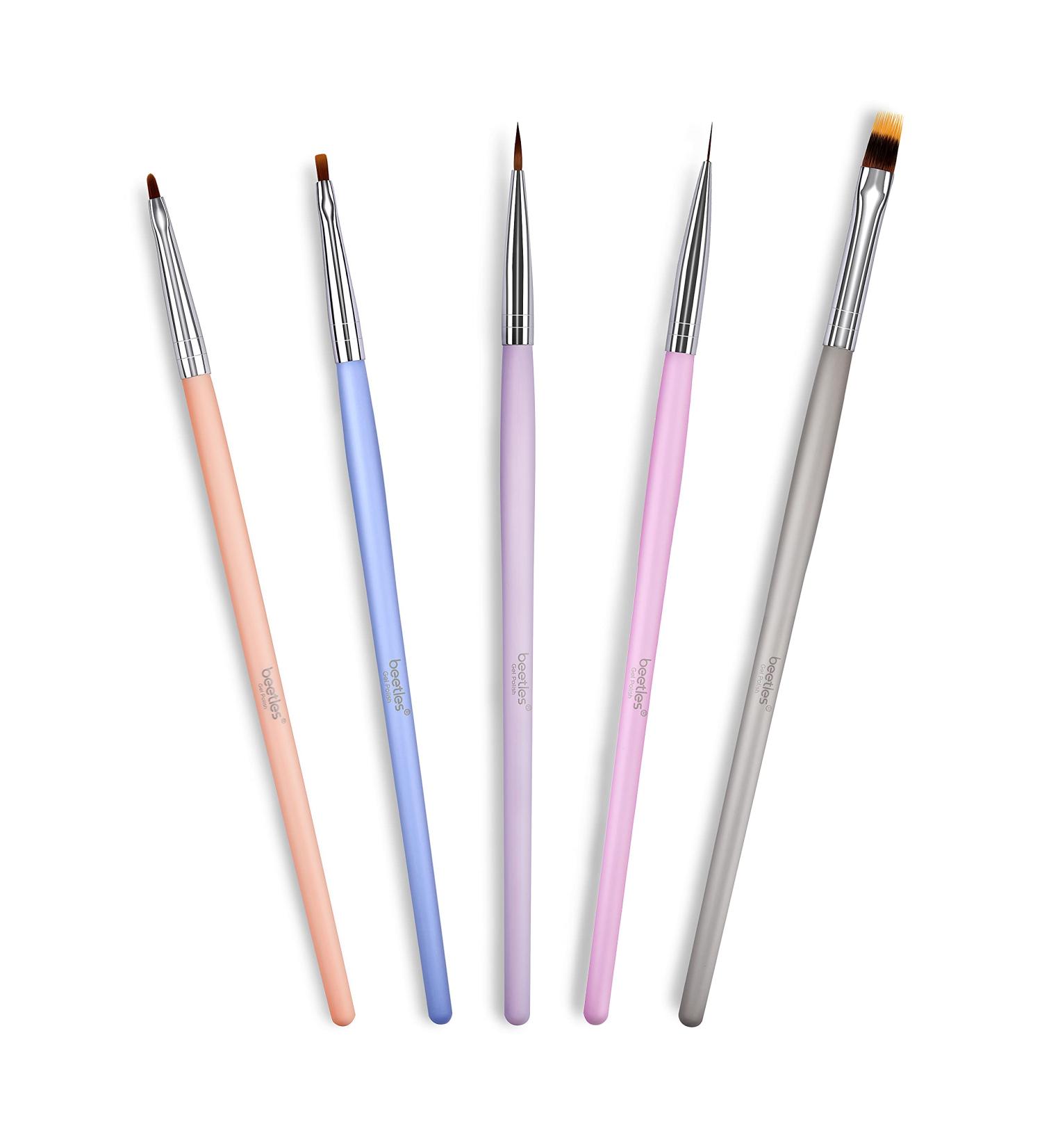 Beetles Nail Brushes Set - Gel Polish Painting Pen Tools with Liner Brush, Paint Pen, Round Head, and Gradient Brush for Nail Art Design at Salon or Home Manicure - Buy Online on GoSupps.com