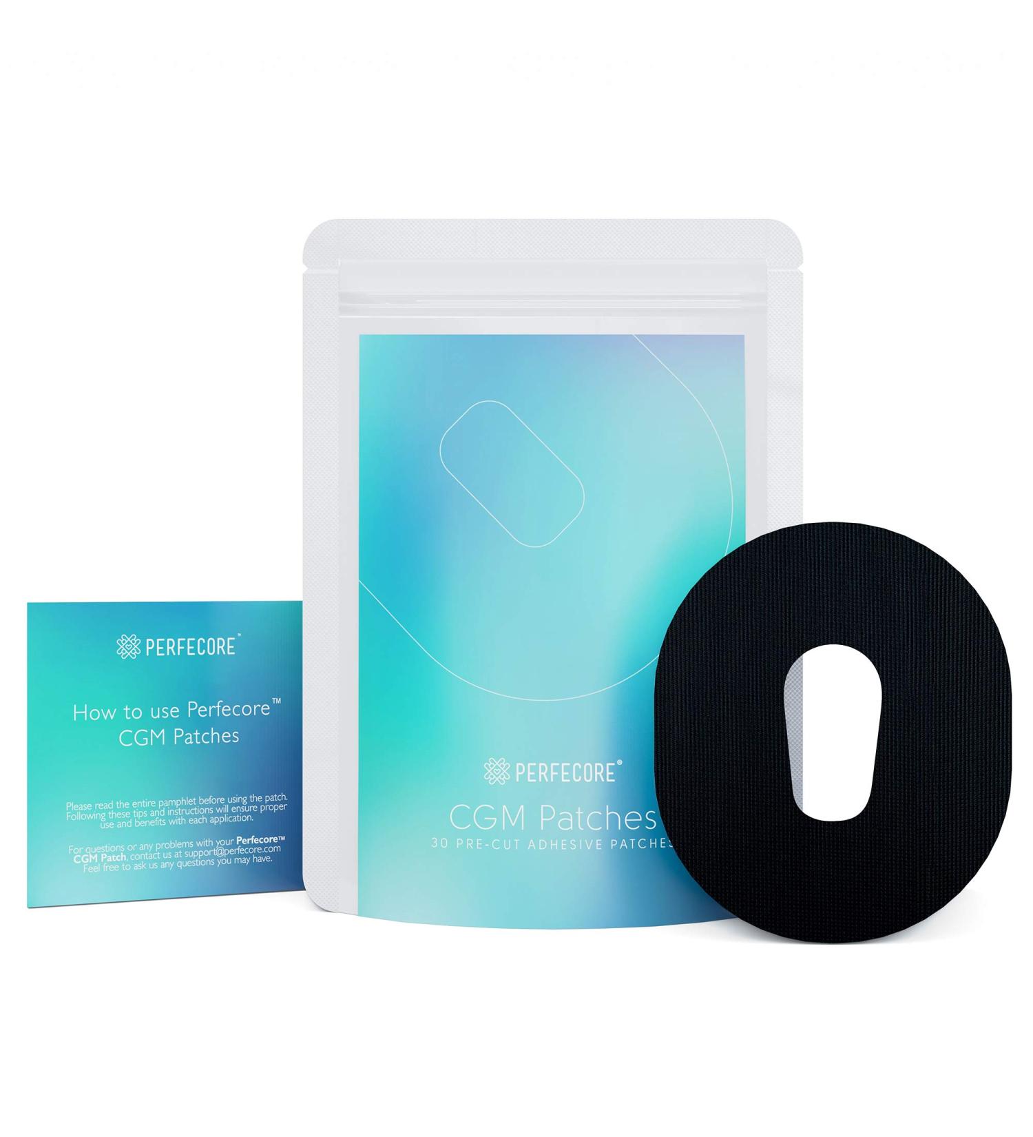 30-Pack Dexcom G6 Adhesive Patches - Waterproof Sensor Cover Tape for Diabetics - Black - Buy Online on GoSupps.com