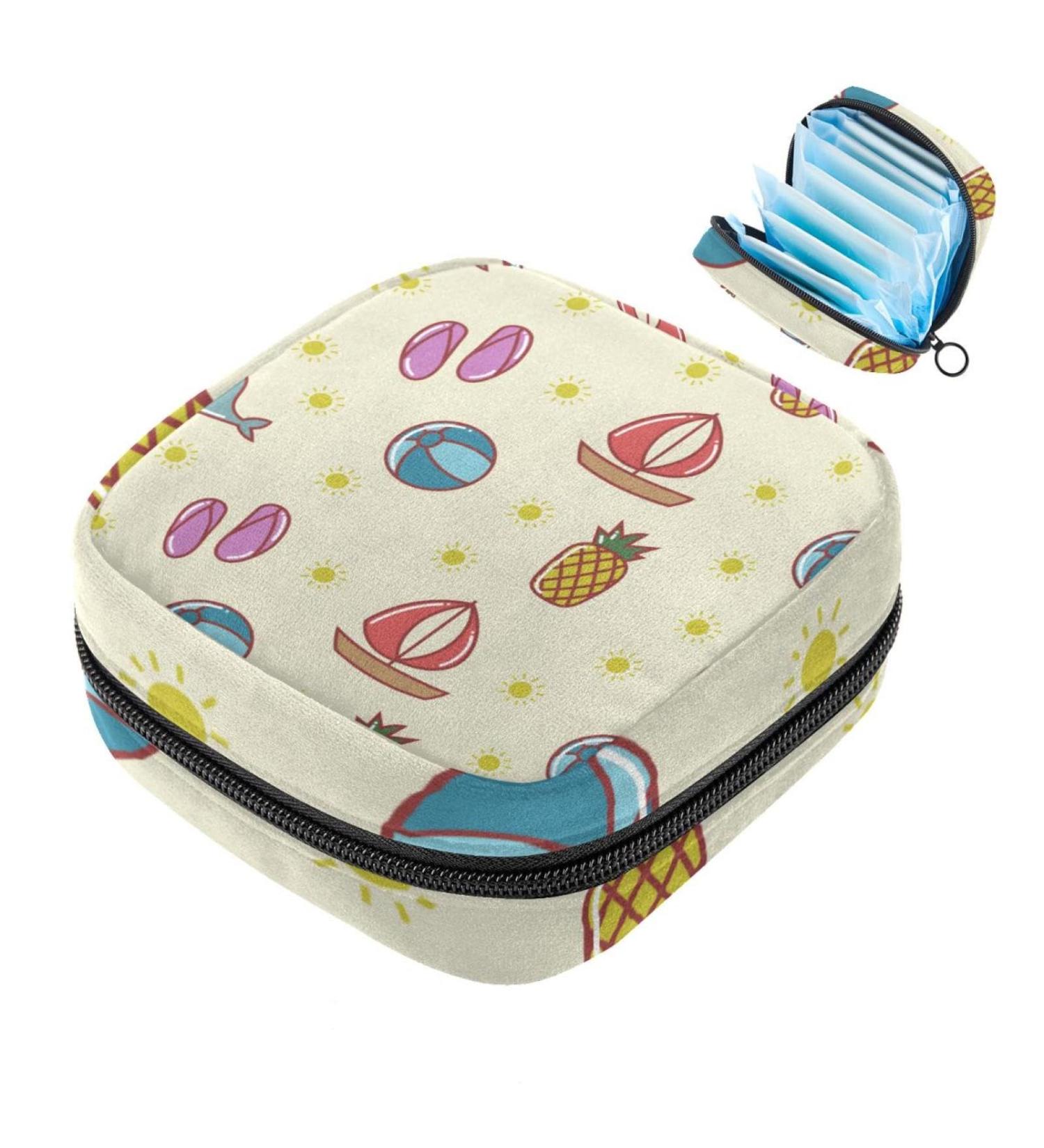 Portable Women's Binding-Up Bags | Menstrual Cup & Tampon Bags for Teens | Cute Multicolored Designs - Buy Online on GoSupps.com