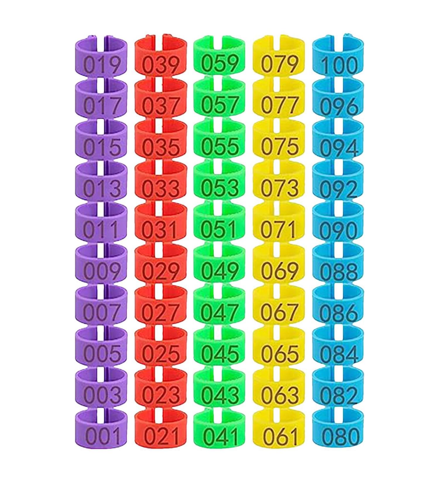 Toseky Chicken Numbered Leg Tags Duck Poultry Leg Labels | Numbered Leg Band Chicken Identification Leg Bands for Chicken Ducks  - Buy Online on GoSupps.com