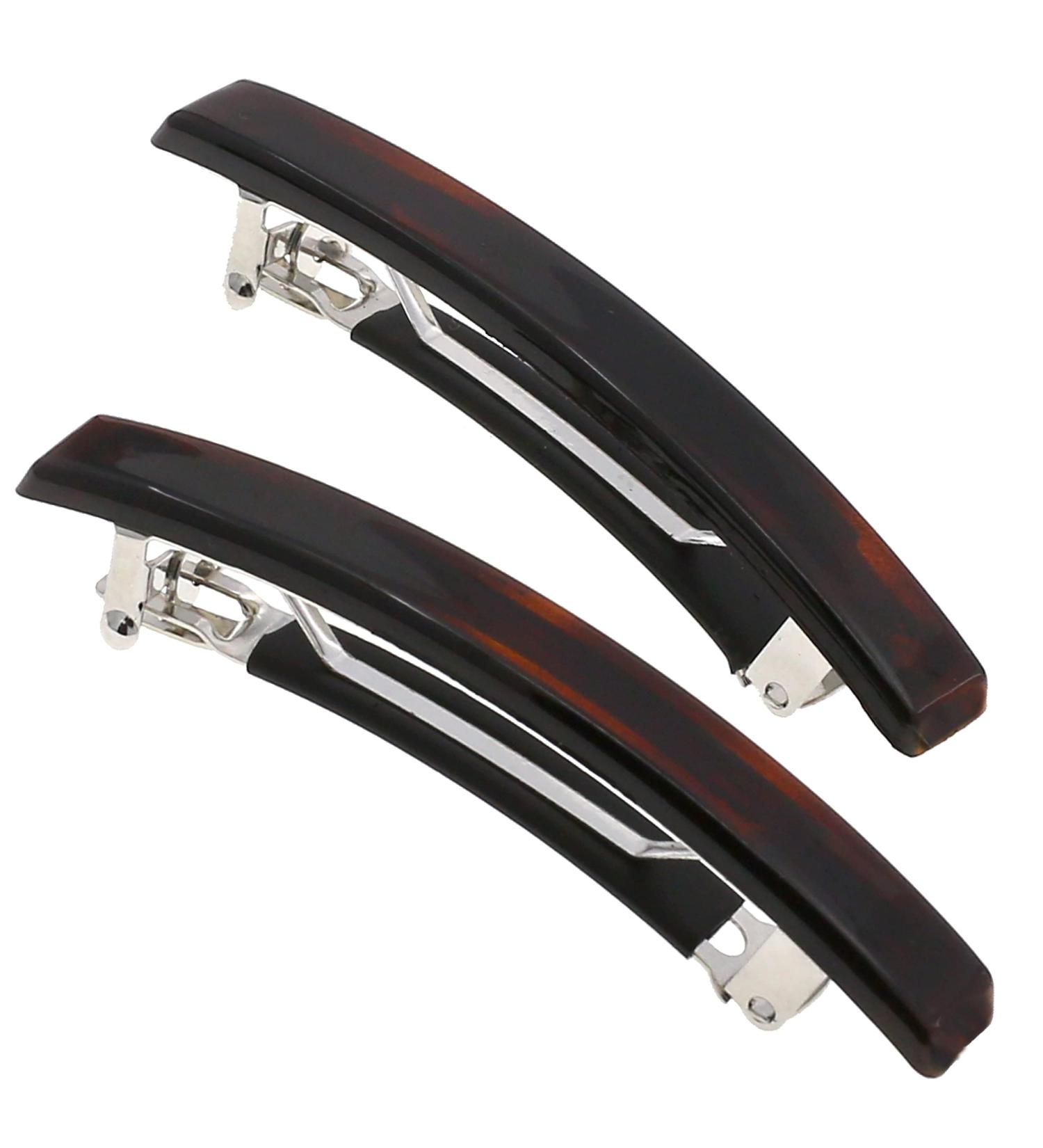 Camila Paris AD1/2 French Hair Barrette Clip Set - 2 Pack Tortoise | Strong Hold Grip Hair Clips for Women & Girls | Made in France 2.5 Inch - Buy Online on GoSupps.com