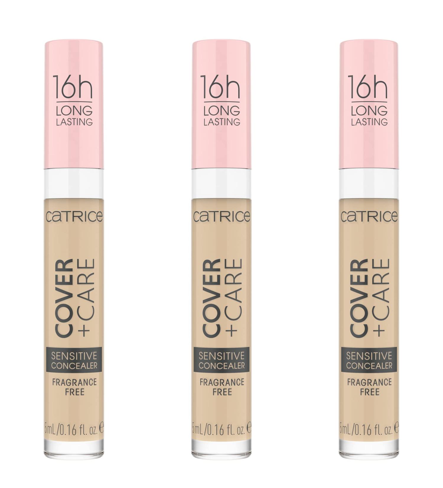 Catrice Cover + Care Sensitive Concealer 002N - Vegan Oil-Free Waterproof Anti-Pimple & Long-Lasting - 3 Pack (3x5ml) for Sensitive Skin - Buy Online on GoSupps.com