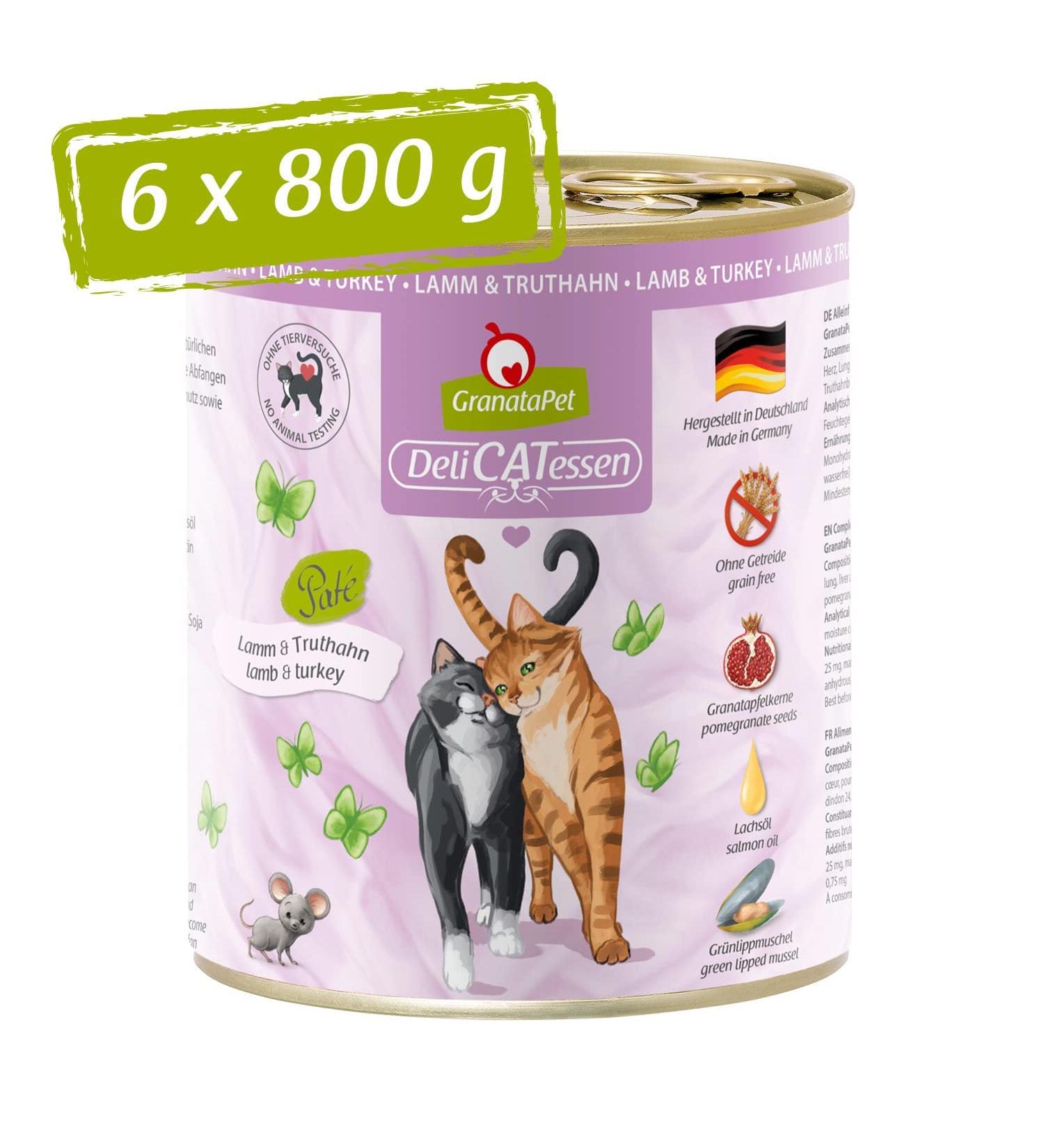 Granapet Delicatessen Wet Cat Food - Lamb & Turkey Grain-Free Sugar-Free 6 x 800g - Gourmet Cat Food for International Shipping - Buy Online on GoSupps.com
