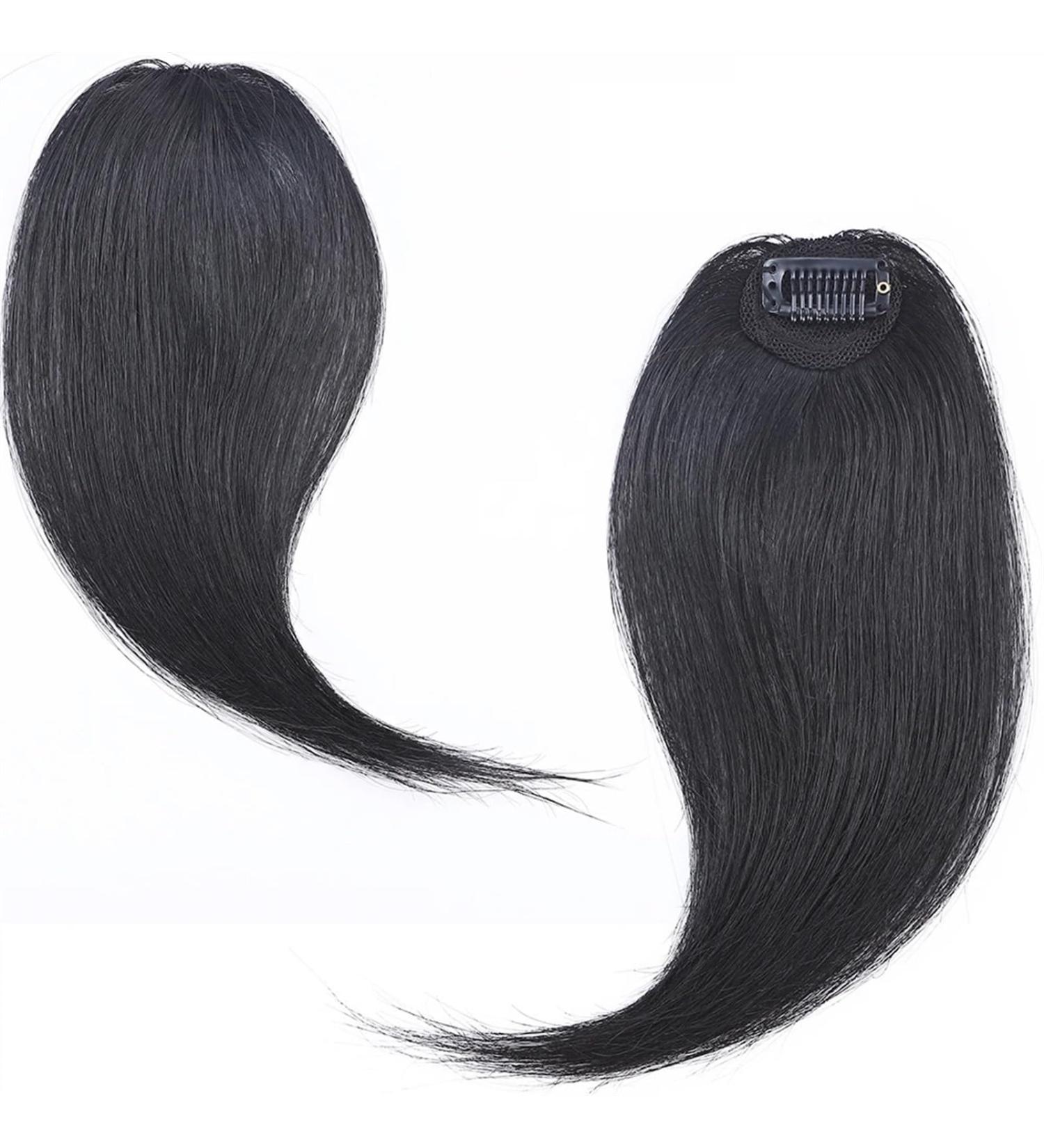 Bangs 2PCS Human Hair Clip on Bangs with Mid Part One/Two Sides Bangs Remy Hair in Extenssion French Invisible Fringe for Women Curved Bangs for Daily Wear (Color : #1 Size : 6 months) 6 months #1 - Buy Online on GoSupps.com