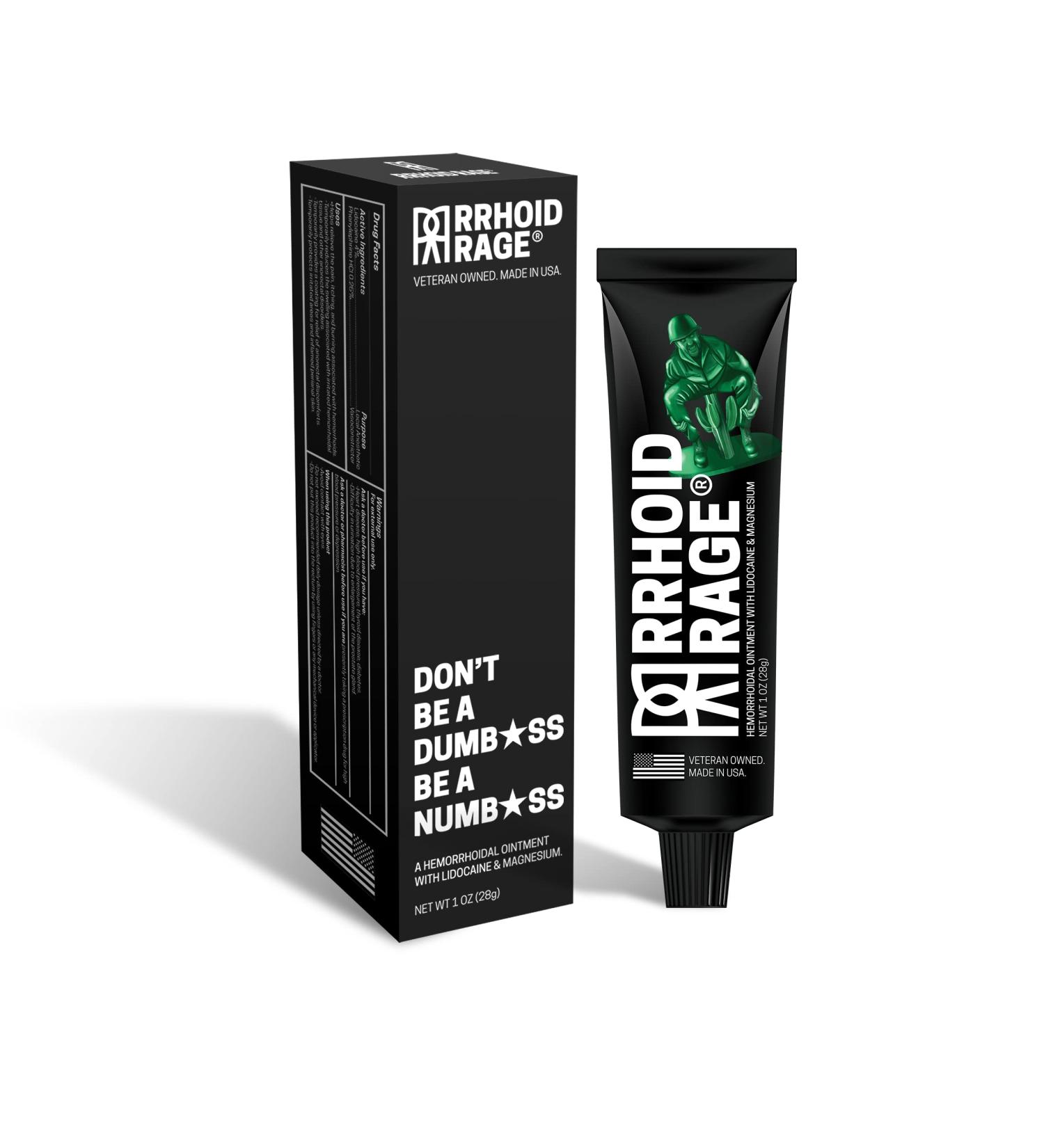 Rrhoid Rage Hemorrhoid & Fissure Ointment - Fast Acting Relief with Lidocaine & Aloe - 1-Pack - Buy Online on GoSupps.com