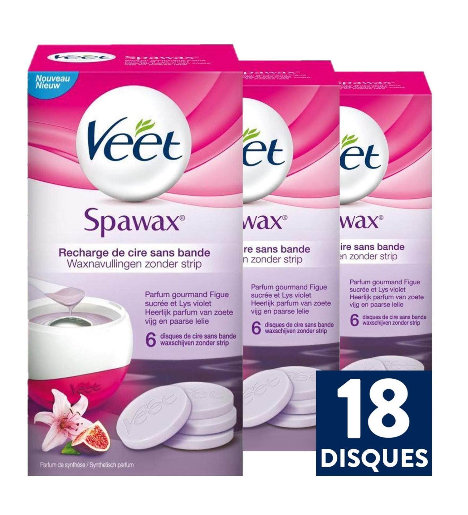 Replacement Wax Panes 3 Series Pack - Veet Spawax Warm Wax for Long-Lasting Hair Removal & Silky Smooth Skin - 18 Pieces - Buy Online on GoSupps.com