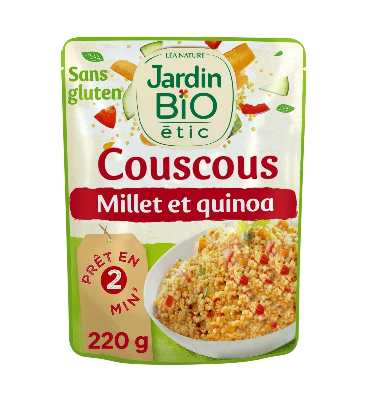 Jardin BiO tic - Gluten-free Millet and Quinoa vegetable couscous - 220 g - Pack of 6 - Buy Online on GoSupps.com
