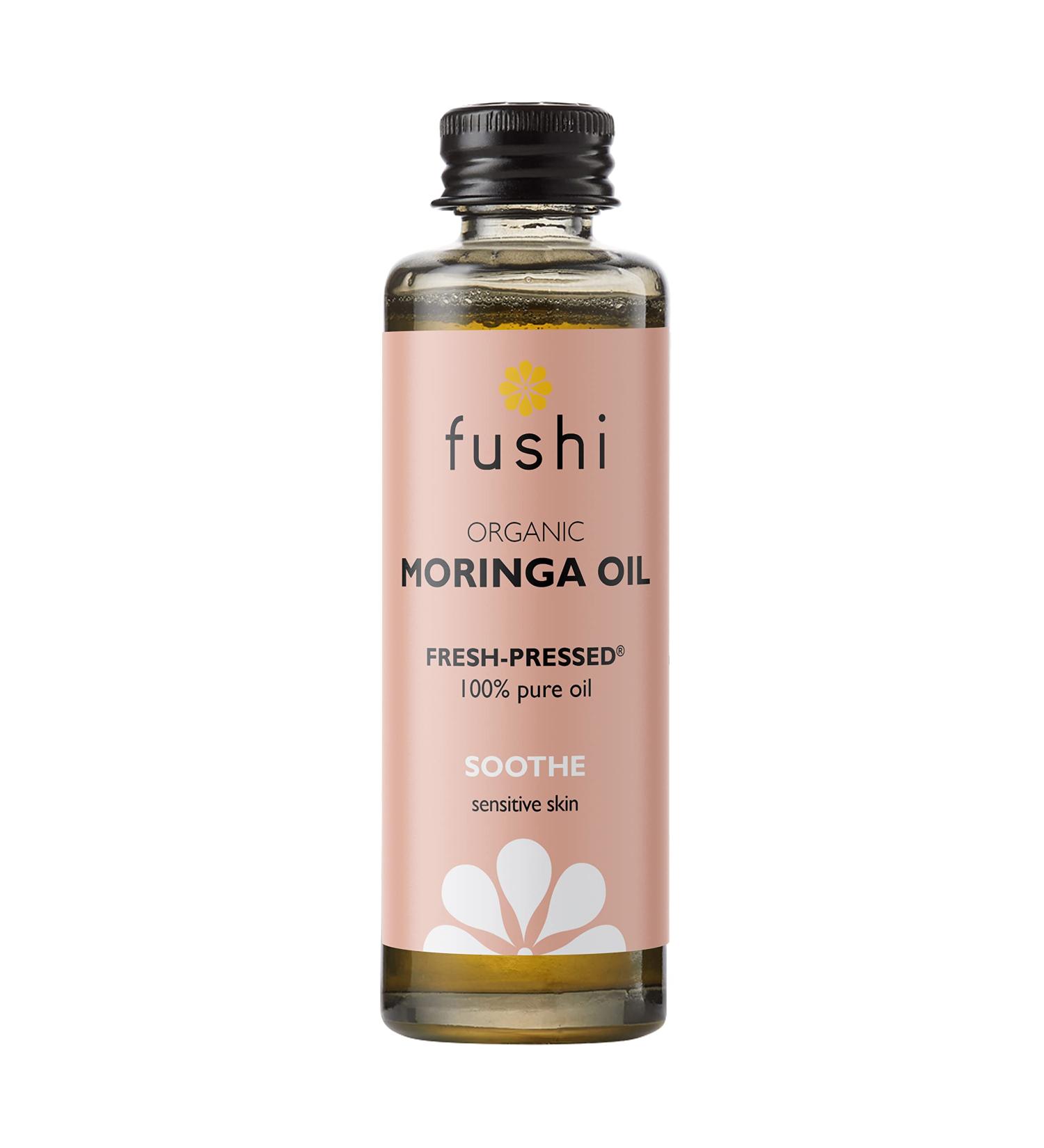 Fushi Moringa Seed Oil Virgin & Fresh-Pressed Best for Dry Skin Redness Fine Lines Moisturising Antibacterial Antioxidant Nourishing & Anti-ageing Ethical Vegan & Made in The UK 50 ml - Buy Online on GoSupps.com
