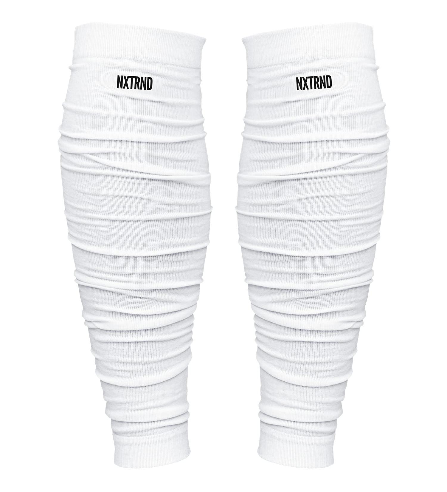Nxtrnd Football Leg Sleeves for Men & Boys - White - One Size (Pair) - Buy Online on GoSupps.com