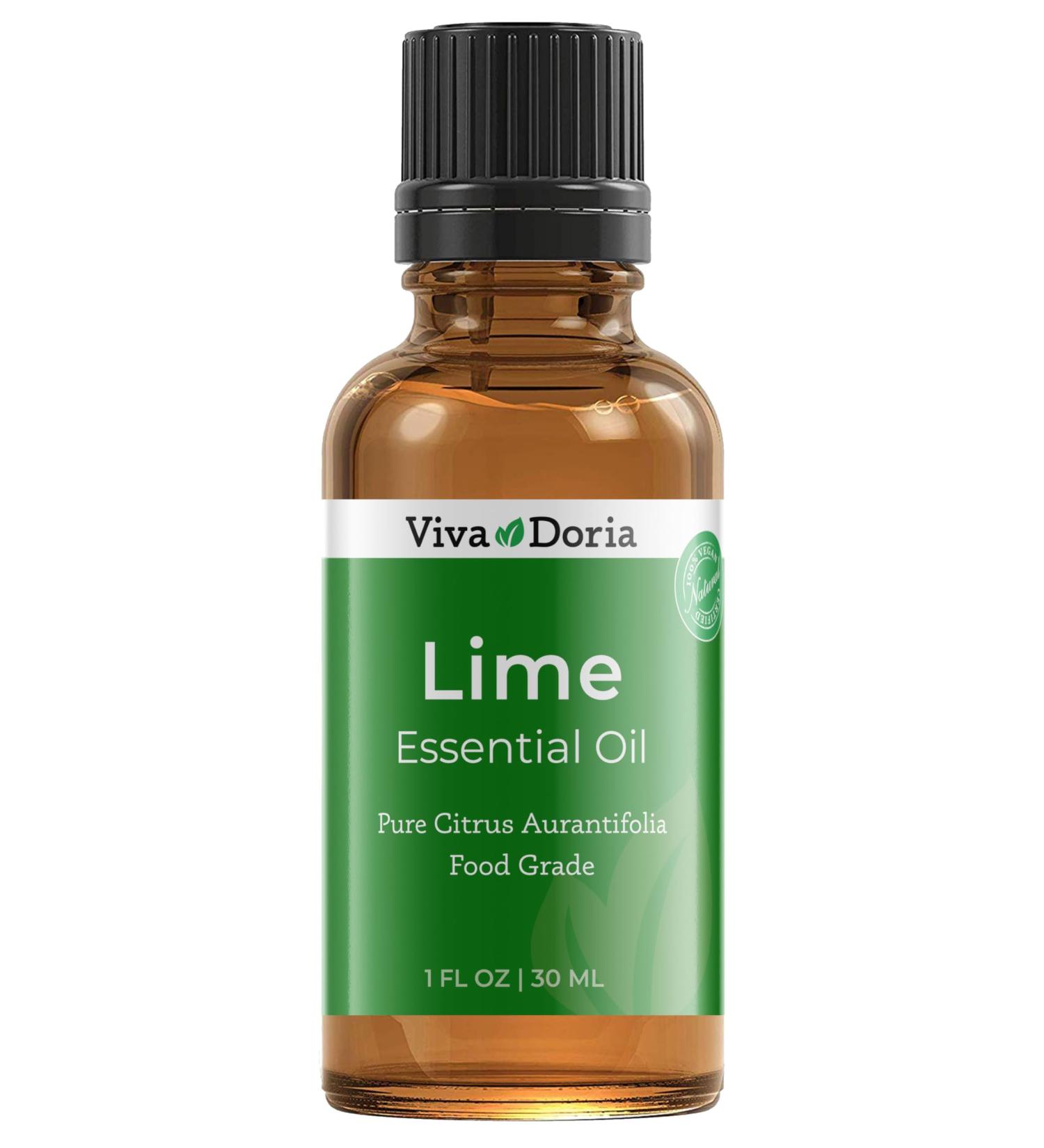 Buy Viva Doria 100% Pure Lime Essential Oil - Undiluted Food Grade Mexican Lime Oil 30 mL for Aromatherapy & Cooking - Buy Online on GoSupps.com