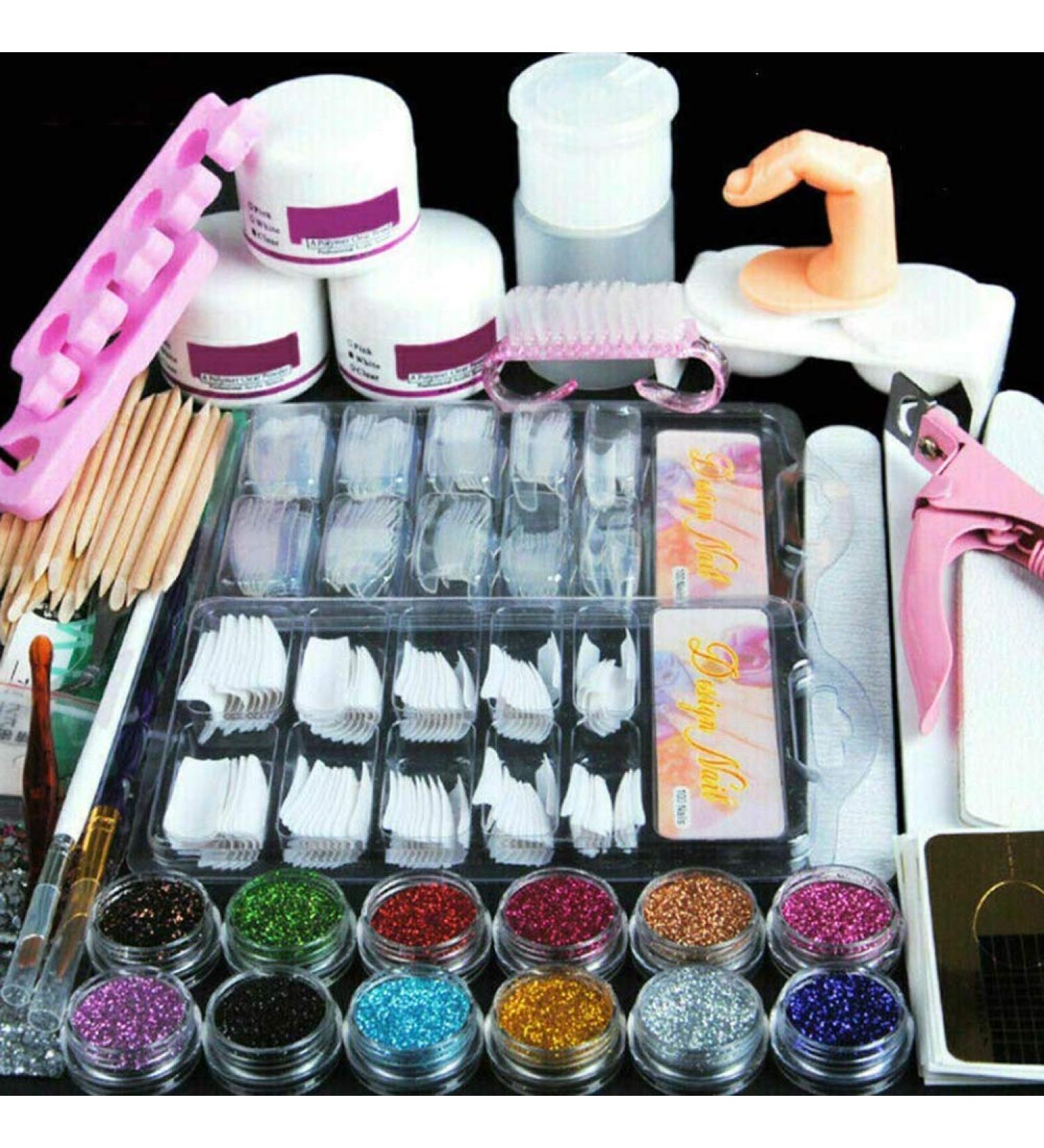 Lybring Nail Art Set | Professional Acrylic Nail Tools Powder Brush & Essentials for Home & Salon - Perfect for Beginners Women & Girls - Buy Online on GoSupps.com