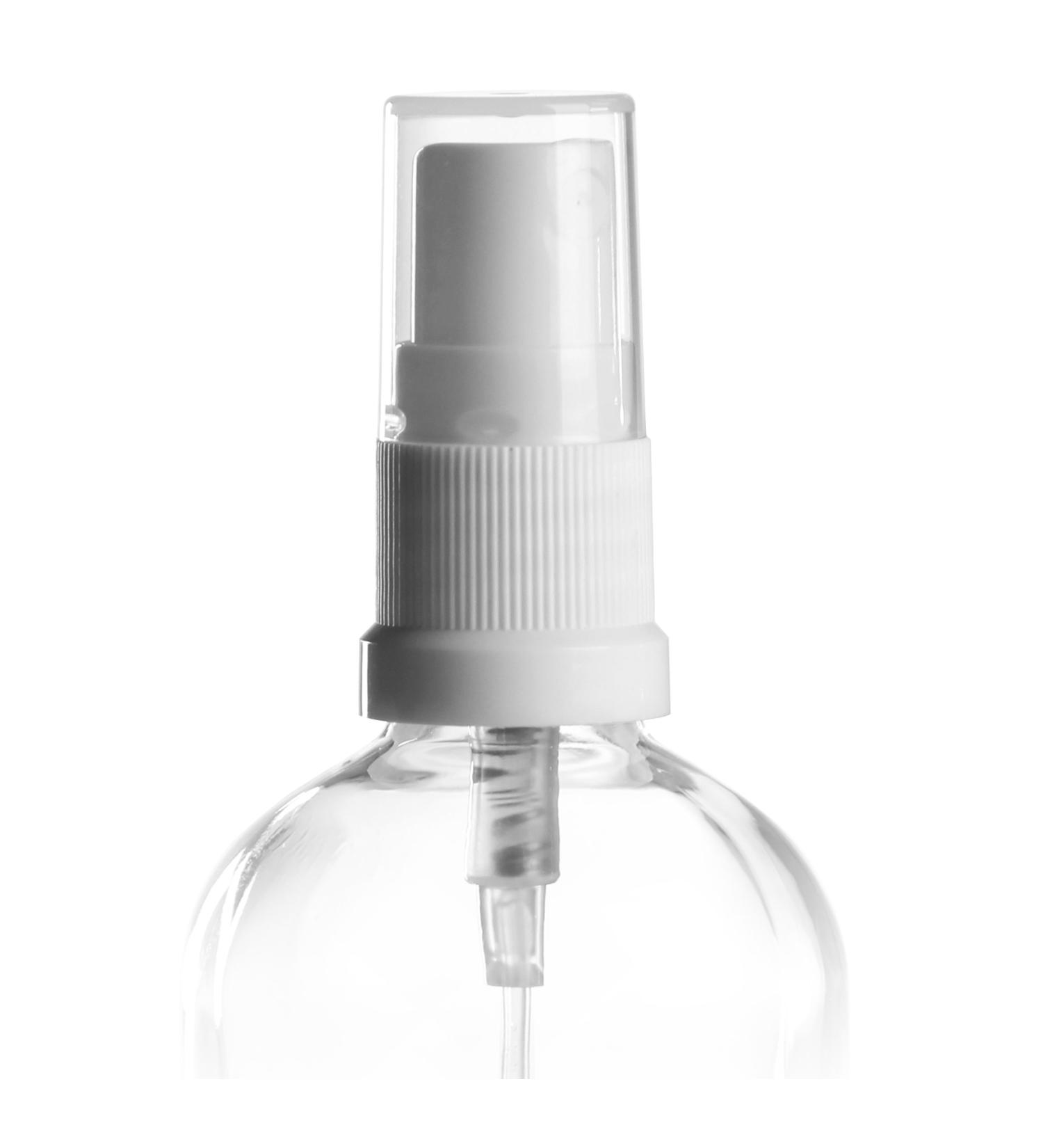 3 x pump cater - white - DIN 18 - including transparent protective cap - for bottles with 18mm thread *** spray head spray head pump spray pump spray spray attachment spray lock pump attachment pump lock ***