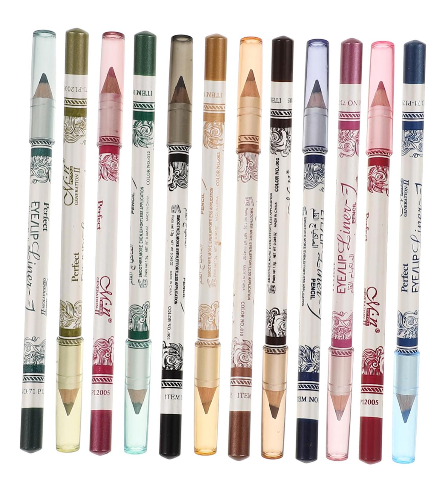 FOMIYES 12 Shimmer Eyeliner Eye Liner Pencils Makeup Eyeliner Lip Eyeliner Pencil Set Flash Makeup Pen 1 count (Pack of 1) As Shown - Buy Online on GoSupps.com